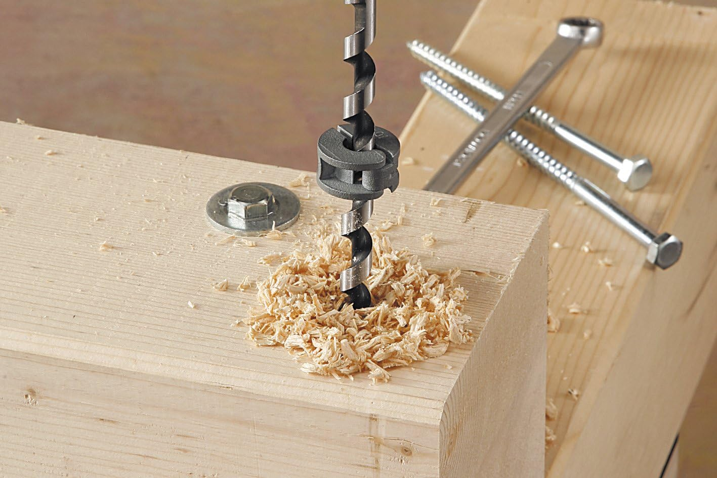 Wolfcraft Universal Depth Stop Set, 3 Pcs. I 2755000 I for Restricted-Depth Drilling image number 3