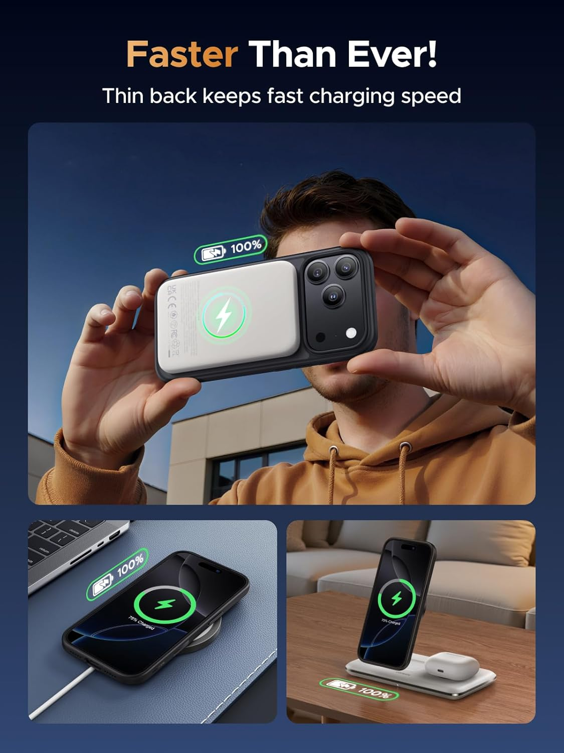 UGREEN Magnetic Case Compatible with Iphone 17 Pro Max 6.9-Inch, Compatible with Magsafe, Revolutionary Icrystal Tech, Mil-Grade Protection, Anti-Scratch, Camera Protective,Black