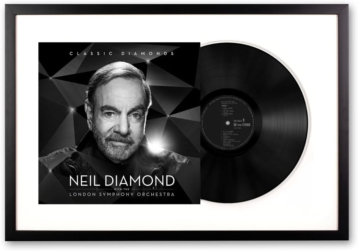 Vinyl Art Neil Diamond Classic Diamonds with the London Symphony Orchestra Double Memorabilia Framed