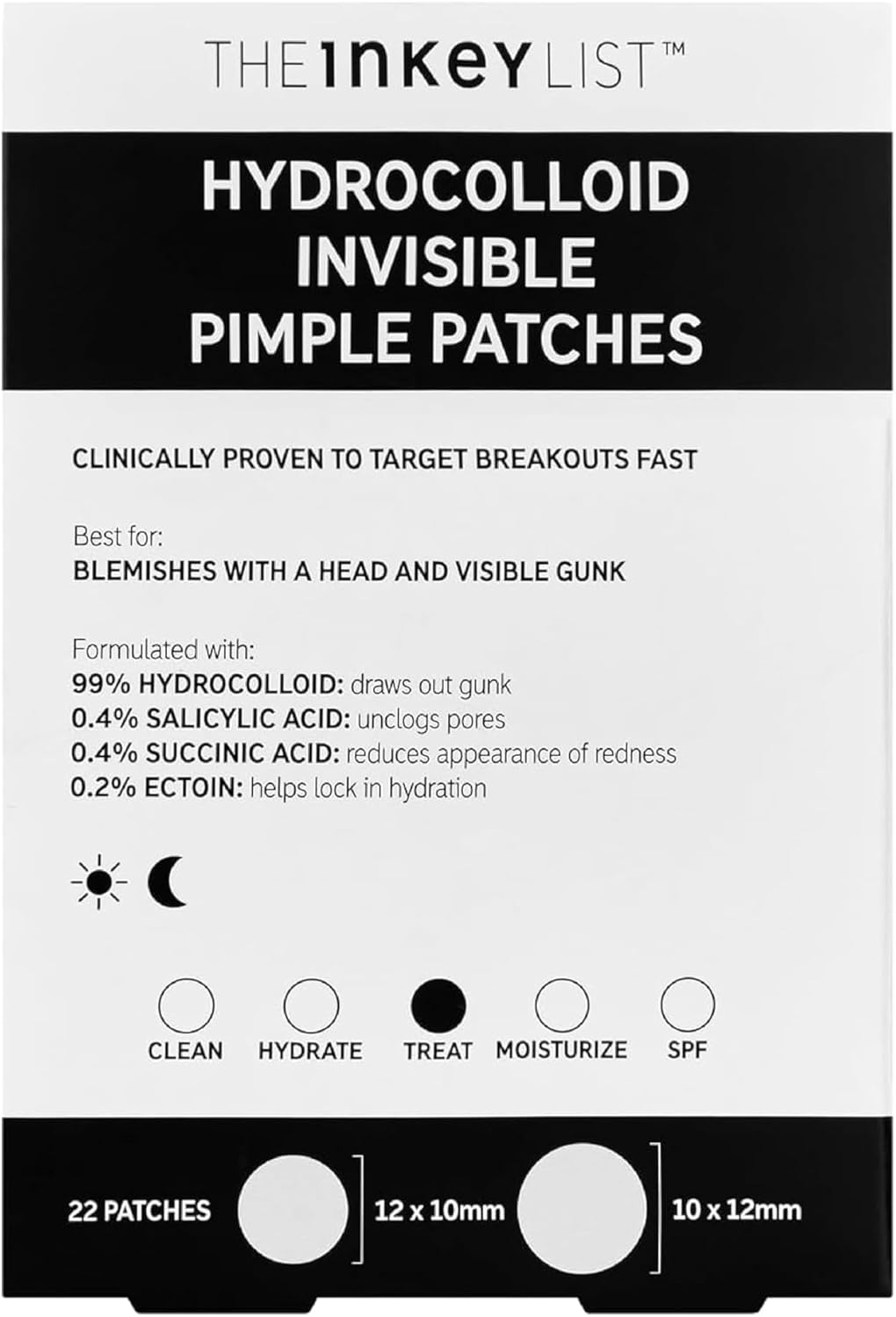 The INKEY List Hydrocolloid Invisible Pimple Patches, Spot Patches Contains Salicylic Acid, Day/Night anti Acne Patches, Vegan & Cruelty Free, Suitable for All Skin Types image number 4