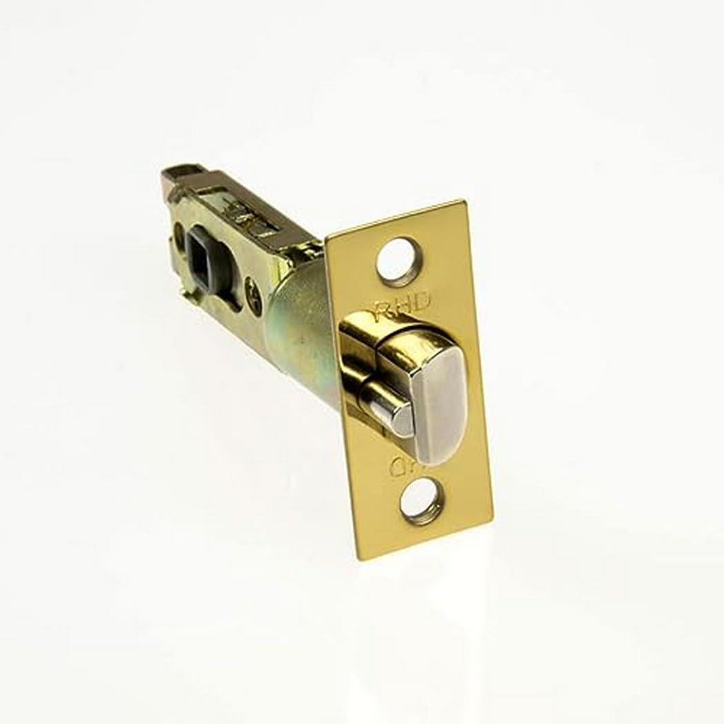 Romak 744030 External Door Latch Rectangle Face with D Shape Striker Plate Pack of 50, 60-70 Mm Latch Length, Black