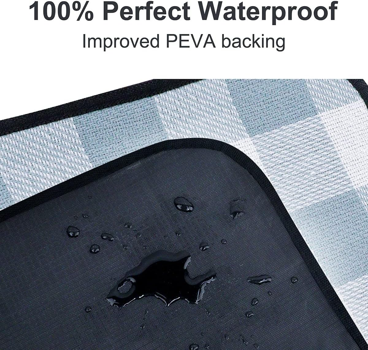 79"X79"Oversized Picnic Blankets Waterproof Sandproof Picnic Mat for 6-8 Adults, Large and Thick Picnic Blanket Portable Straps for Beach Blankets or Family Outdoor Camping Parties image number 4