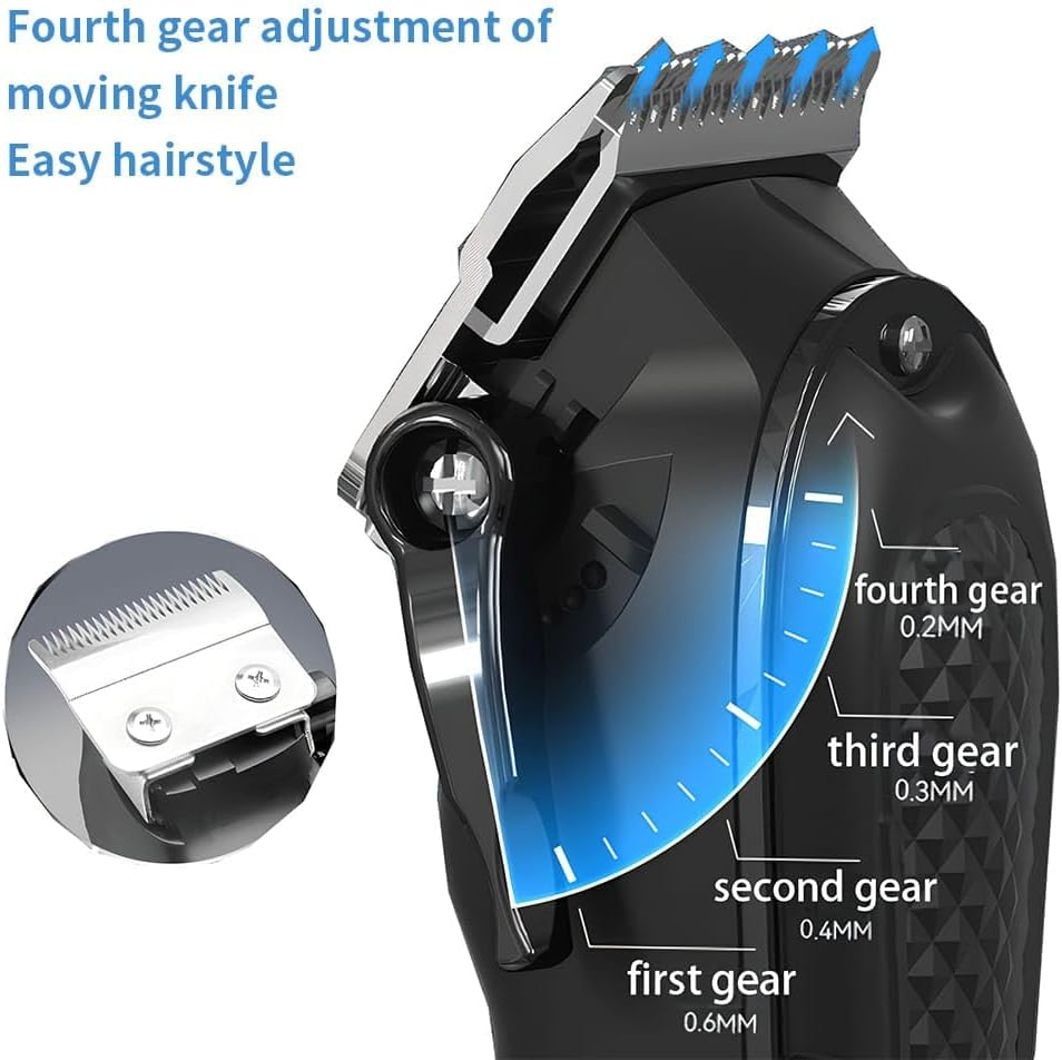 Kemei KM-1071 Electric Hair Clipper UBS Rechargeable Cordless Beard Trimmer Men Powerful Electric Hair Clipper Trimming Tool