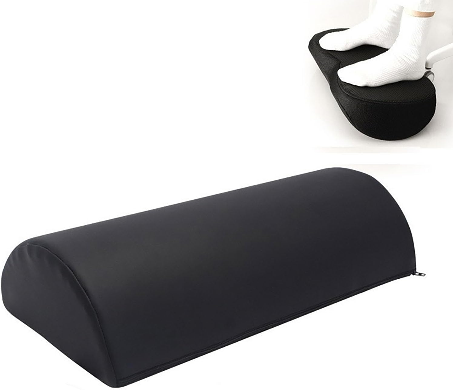 SYGELER 40X20X9Cm Half round Massage Table Bolster Pillow | Massage Table PU Leather Knee Pillow for Lower Back/Leg/Neck Pain Relief image number 6