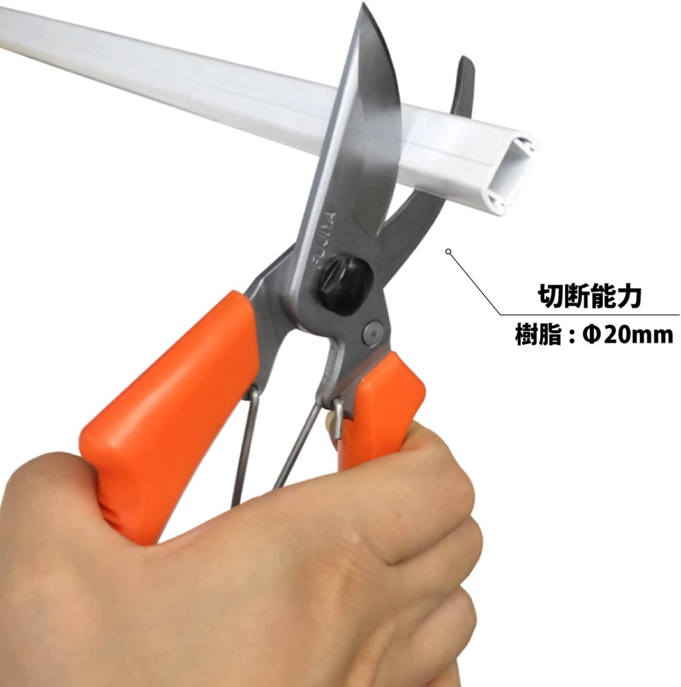 Fujiya FM02-200 All-Purpose Electrician Scissors PRO (With Spring) Molle 7.9 Inches (200 Mm) image number 1