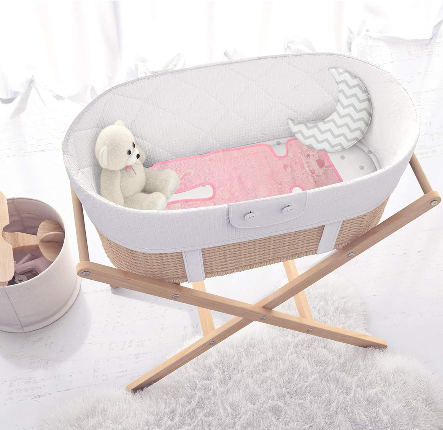 2Pcs Cooling Mat Set for Stroller and High Chair, Ice Silk and Non-Woven Fabric Thin Summer Seat Cushions, Breathable Cooling Pads for Carriage and Feeding Chair image number 5