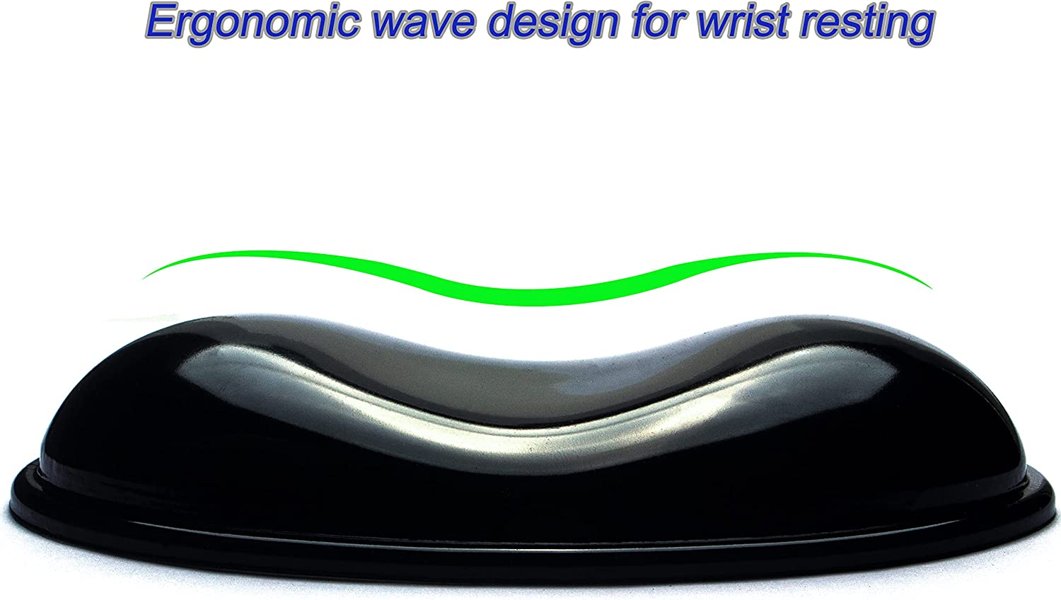 BRILA Ergonomic Silicone Mouse Wrist Rest, Cooling Silica Gel Mouse Wrist Support Pad for Office Work and Laptop Computer Gaming image number 2