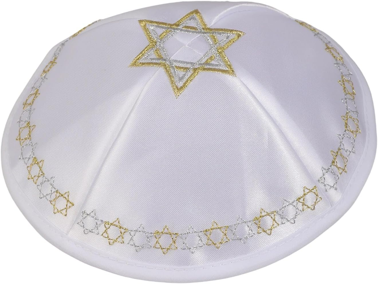 Kippah Hat for Men - Traditional Embroidered Polyester Skull Cap, Religious Ceremonies, Daily Use, Synagogue & Weddings, Breathable Lightweight