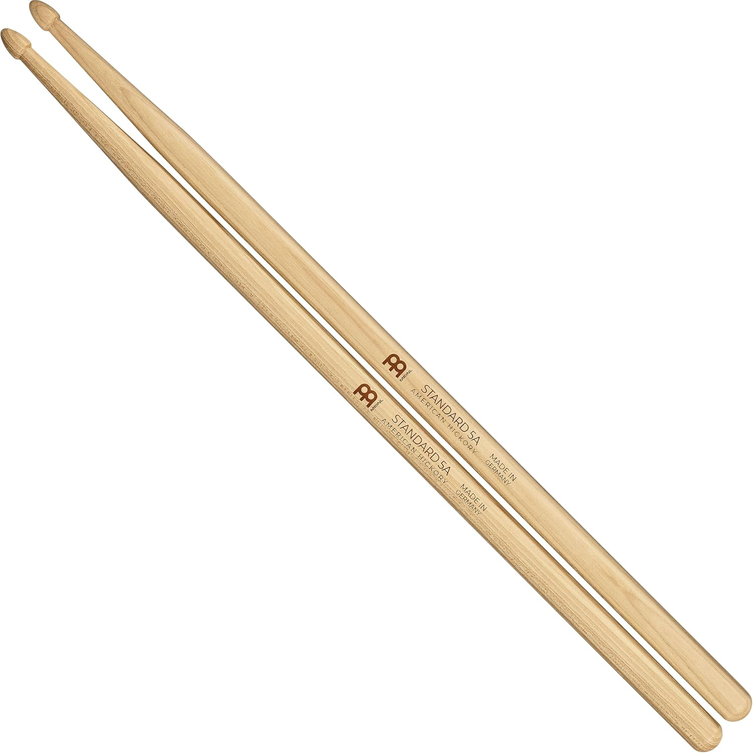 Meinl Stick & Brush Drum Sticks &ndash; Hybrid 5A &ndash; 1 Pair &ndash; Hybrid Tip &ndash; Long Taper &ndash; Weight and Pitch Matched &ndash; 0.565 Inch Diameter &ndash; Drum Kit Accessories, American Hickory Wood (SB106) image number 4