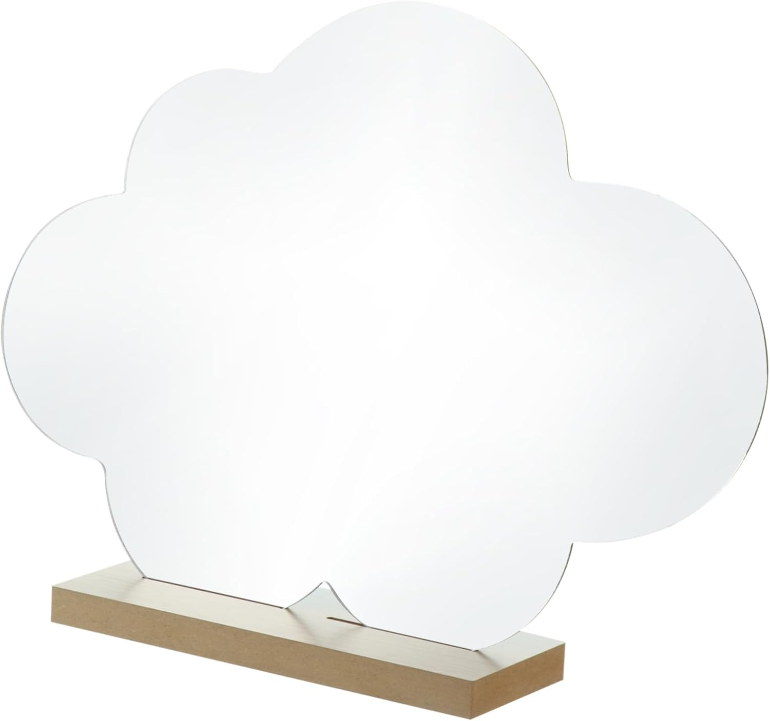 PLAFOPE Wooden Makeup Mirror Desktop Dresser Vanity Wavy Stable Makeup Vanity Desk image number 5