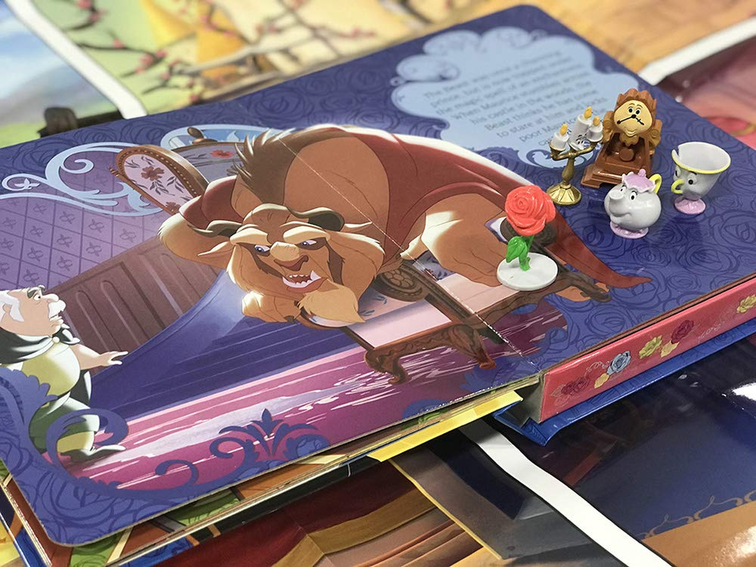 Disney Beauty and the Beast My Busy Books - Storybook, 10 Figurines, Playmat: Includes a Storybook, 12 Figurines, and a Playmat image number 1