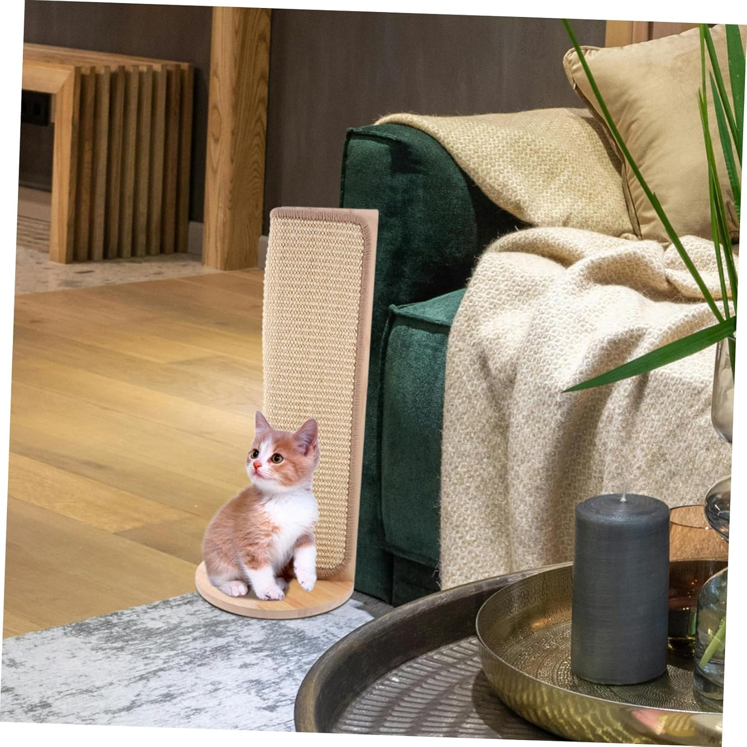 COHEALI Natural Sisal Cat Scratcher, Corner Scratching Post, Furniture Protector Pad for Cats and Kitten Play Areas image number 3