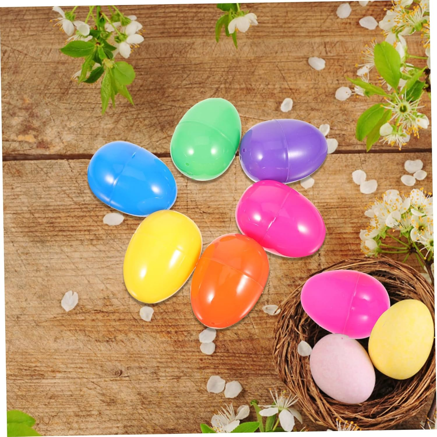 Gatuida 50Pcs Fillable Plastic Easter Eggs Empty Egg Decorations for Easter Party Supplies Present Boxes and Egg Hunt Ornaments for Activities and Classroom Prizes image number 3