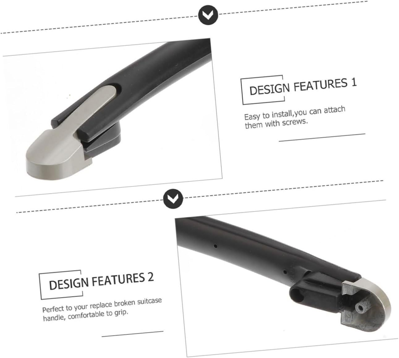 VALICLUD Plastic Suitcase Handle Replacement with Anti-Slip Grip for Luggage Travel Bag and Suitcase Accessories Wear-Resistant Grip for Stable and Comfortable Carrying image number 3