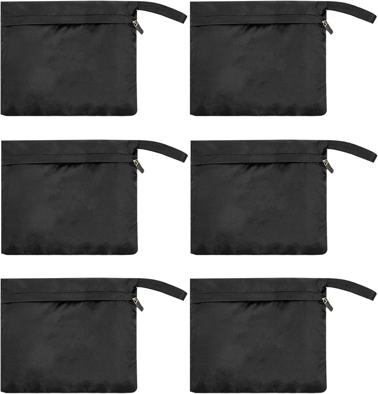 EZ Moms 6 Pcs Wet Bag Small Zipper Bags for Organizing 5.5''X6.1'' Wet Bags for Baby Reusable Waterproof Zipper Pouch Multipurpose Small Bag for Travel, Cosmetic, Beach, Swim, Gym, Pool, Make Up image number 4