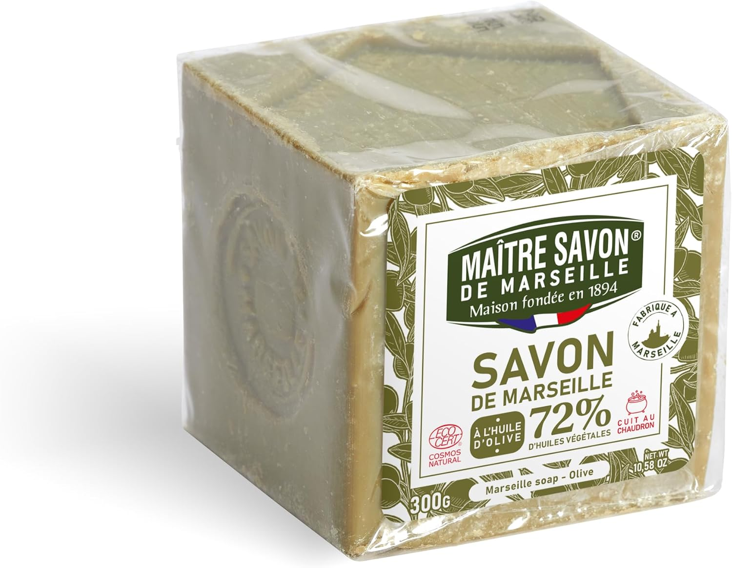 Ma&icirc;tre Marseille Savon De Marseille Soap Olive Green 300 G