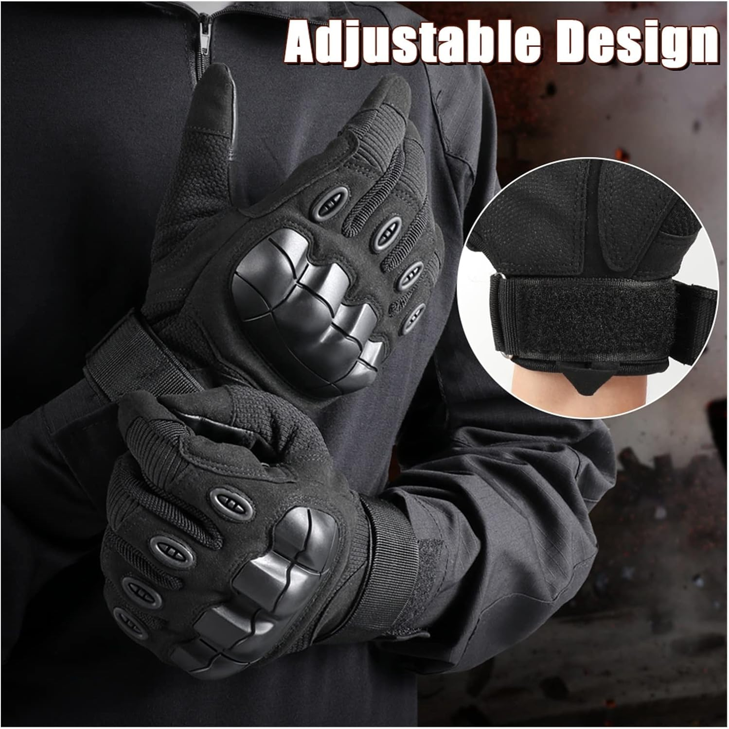 KANGYEBAIHUODIAN Motorcycle Full Finger Gloves Touch Screen Moto Motorbike Racing Motocross Riding Dirt Biker Anti-Skid Protective Gear Men Women (Color : Brown, Size : M) image number 4