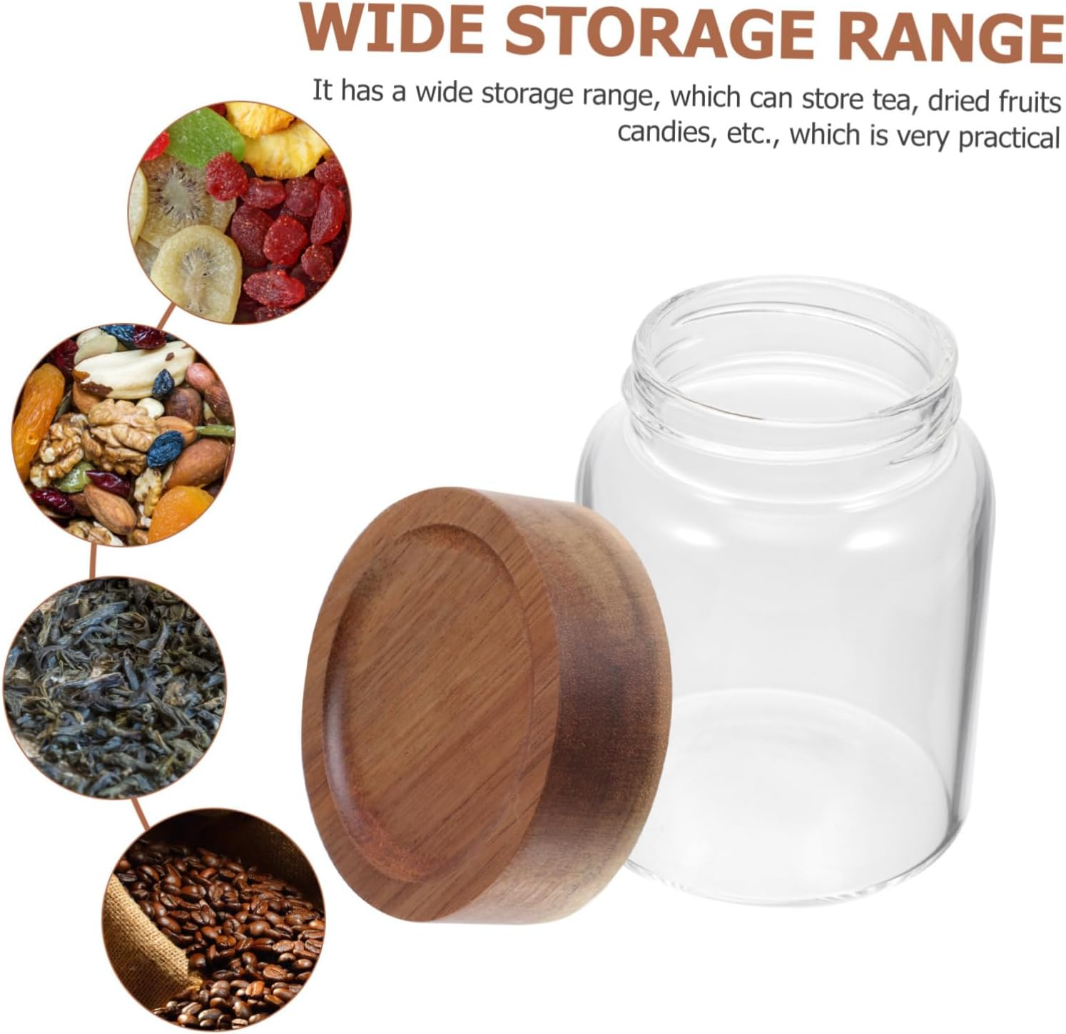 FUNOMOCYA Coffee Storage Jar Sealed Storage Jar Beans Container Lid Kitchen Supply Airtight Coffee Canister Home Can for Fresh Beans image number 2