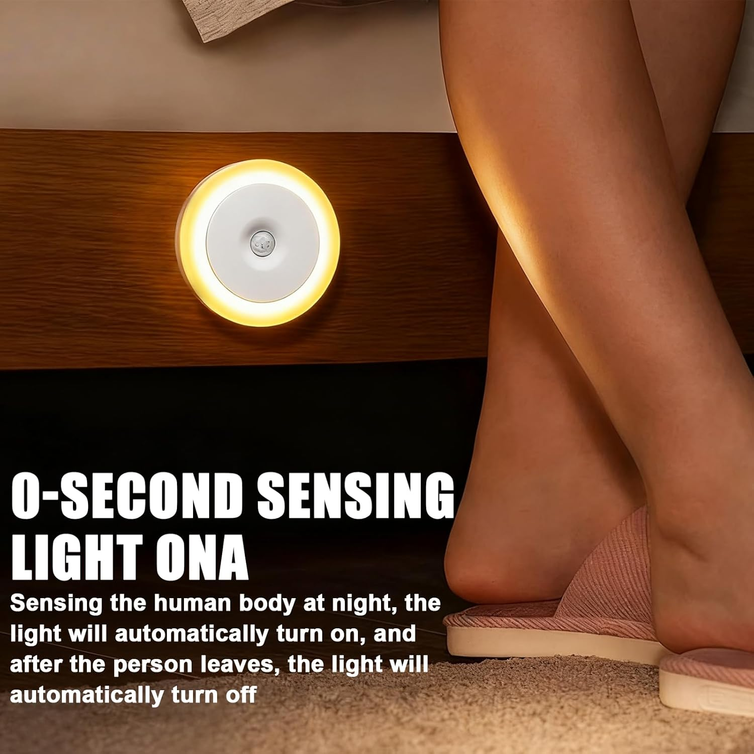 Pack of 4 Night Lights with Motion Sensor, 3 Colour Temperatures Children Continuously Dimmable, Magnetic Rechargeable Night Light, Twilight Sensor, LED Night Light Children for Bedroom, Hallway image number 3