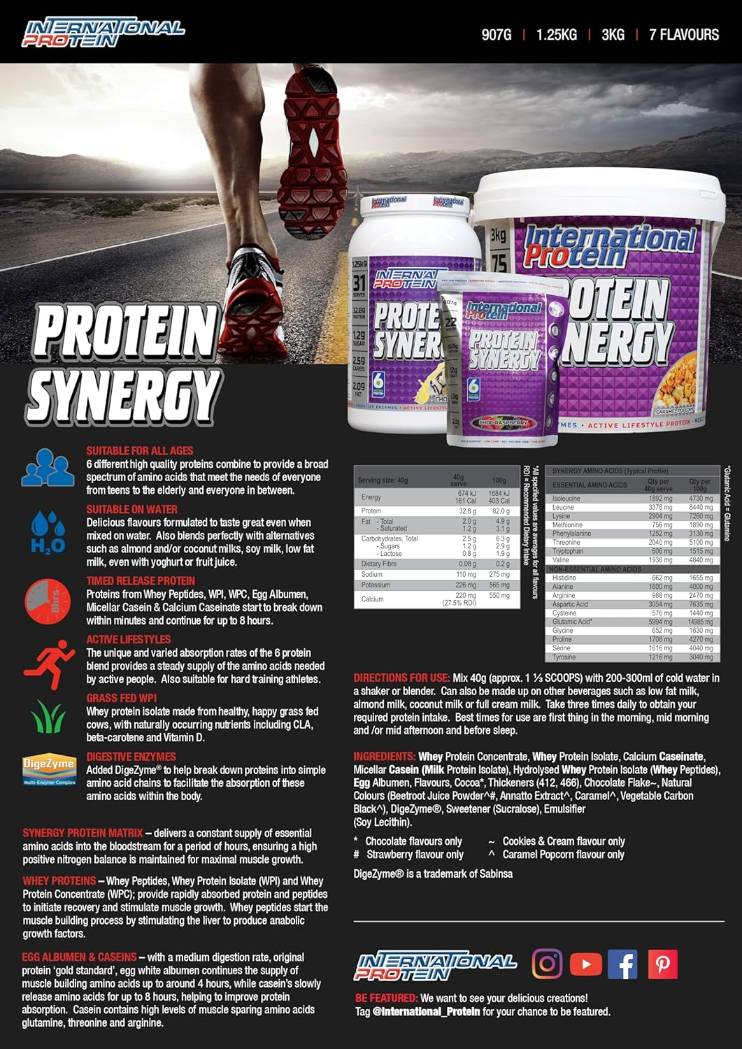 International Protein Protein Synergy 5 Choc Banana Flavour Protein Powder 3 Kg