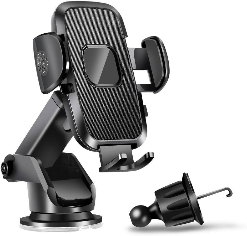 Car Phone Holder, Car Phone Mount for Dashboard & Air Vent & Windshield & Desk, 360&deg; Universal Car Mobile Phone Stand for Iphone 16 15 Pro Max 14 13 12 11 XS Samsung Google Huawei & All Smartphones image number 6