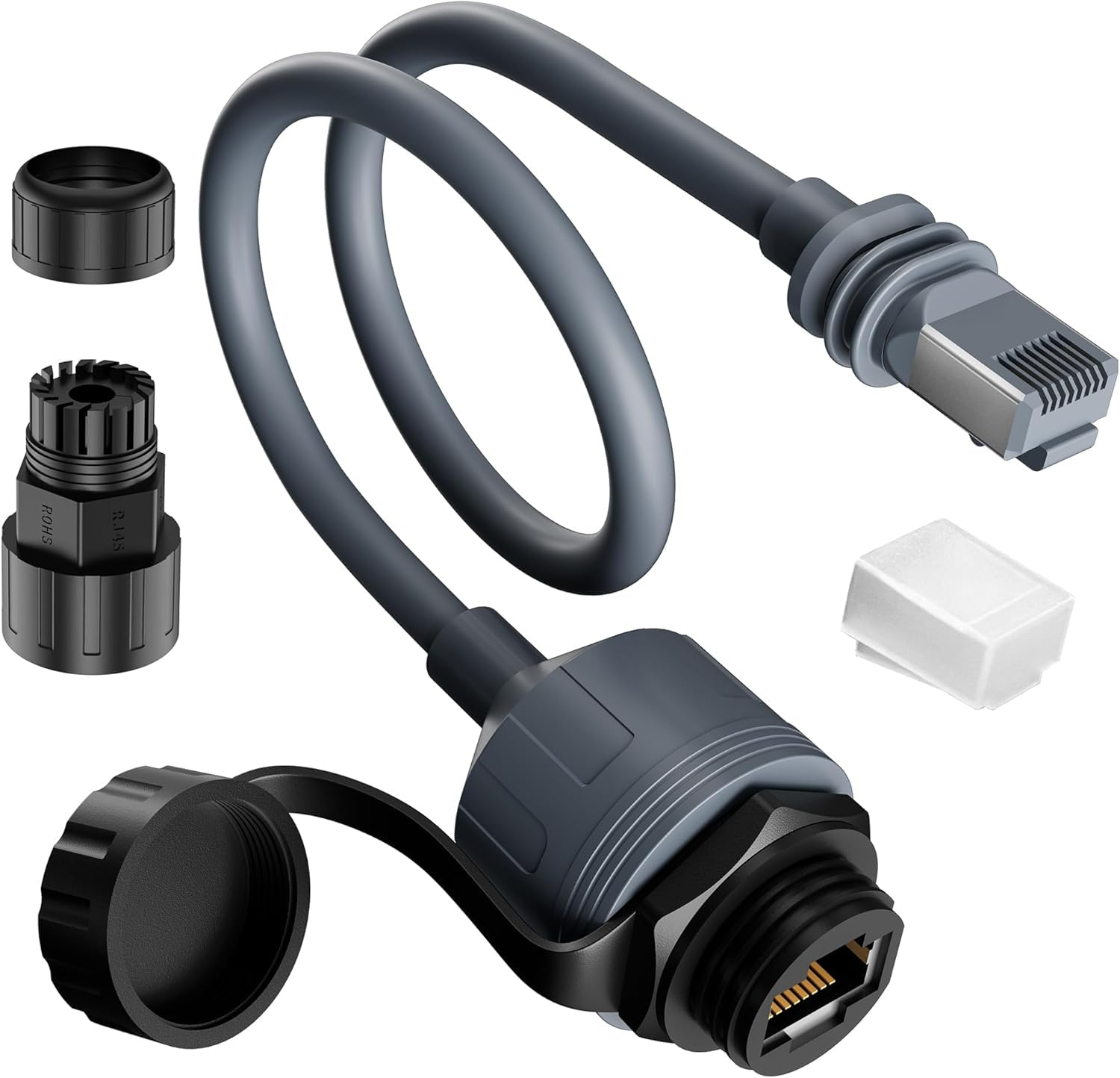 Daboot Starlink Ethernet Adapter - Waterproof Starlink Cable Extension for Gen 3/Mini Starlink Standard to RJ45 Coupler for Starlink V3 Dish, Router, Mini Dish (1 Pack) image number 2