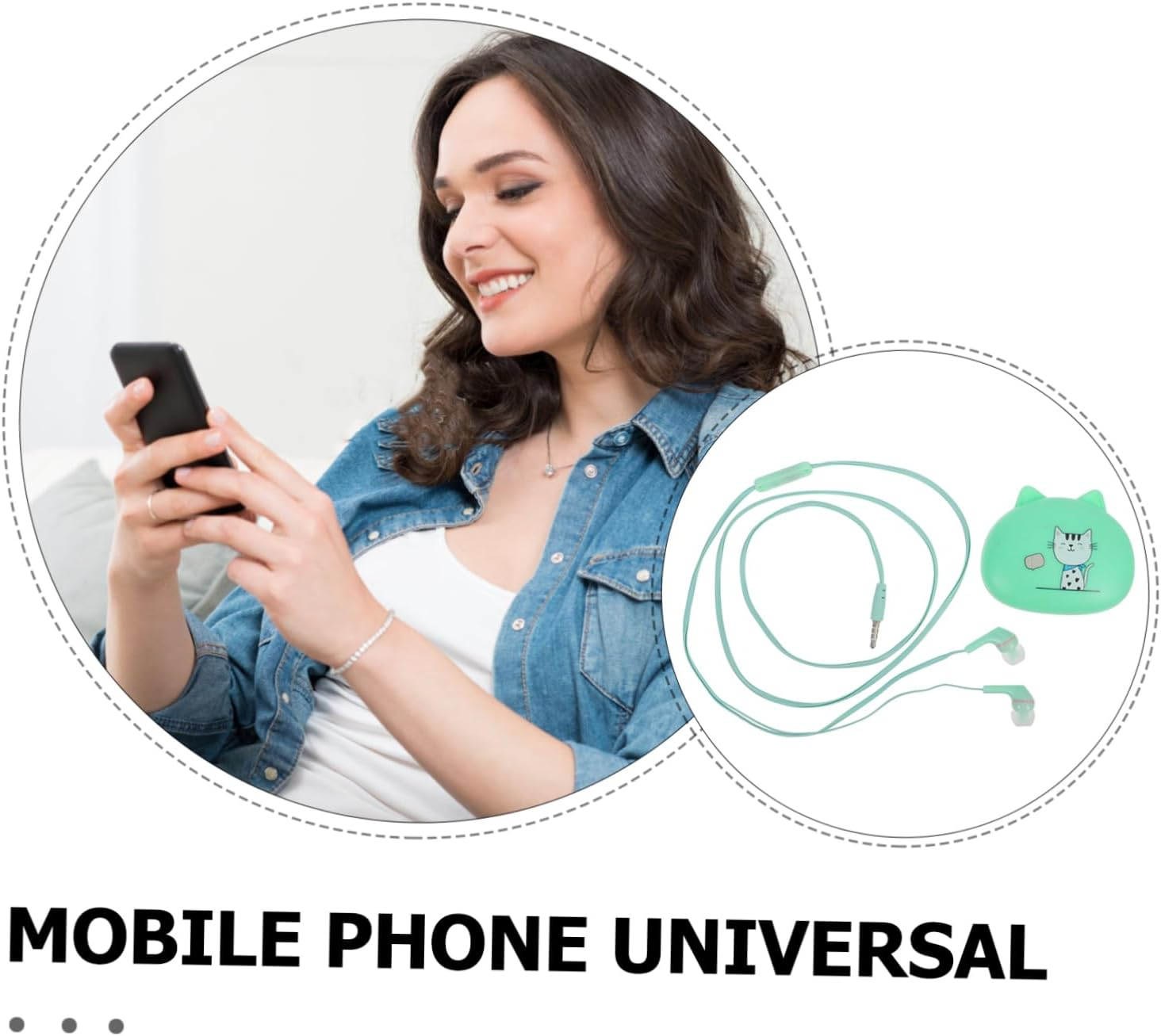 TIDTALEO -Ear Earphones with Microphone Portable Corded Earbuds for Smartphones High Sound Quality Comfort Fit for Daily Use image number 3