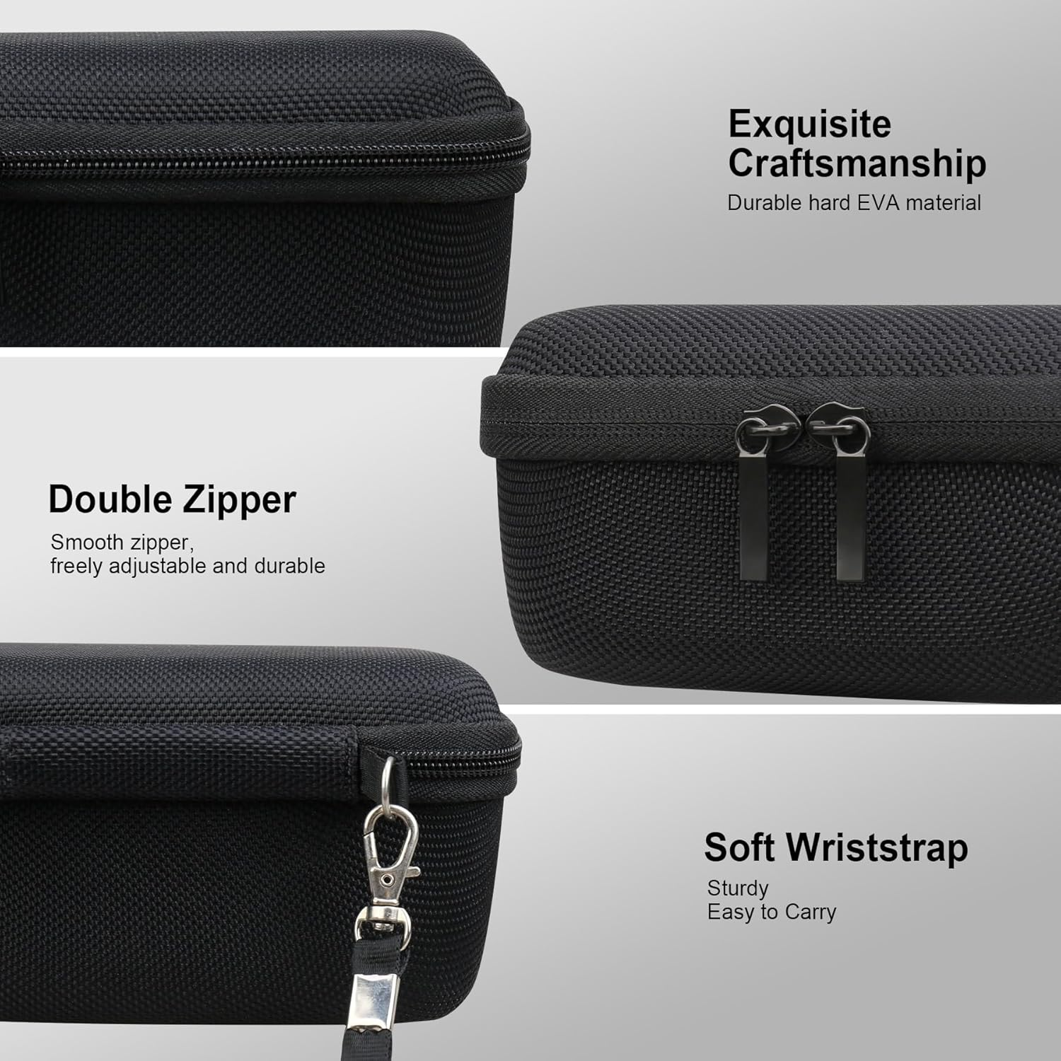 RAIALL Camera Case for Canon Powershot V1 Digital Camera, Powershot V1 Vlogging Camera Travel Hard Bag, Protective Storage Cover Holder for Batteries, SD Card, Cable and Memory Card Reader, Black image number 5