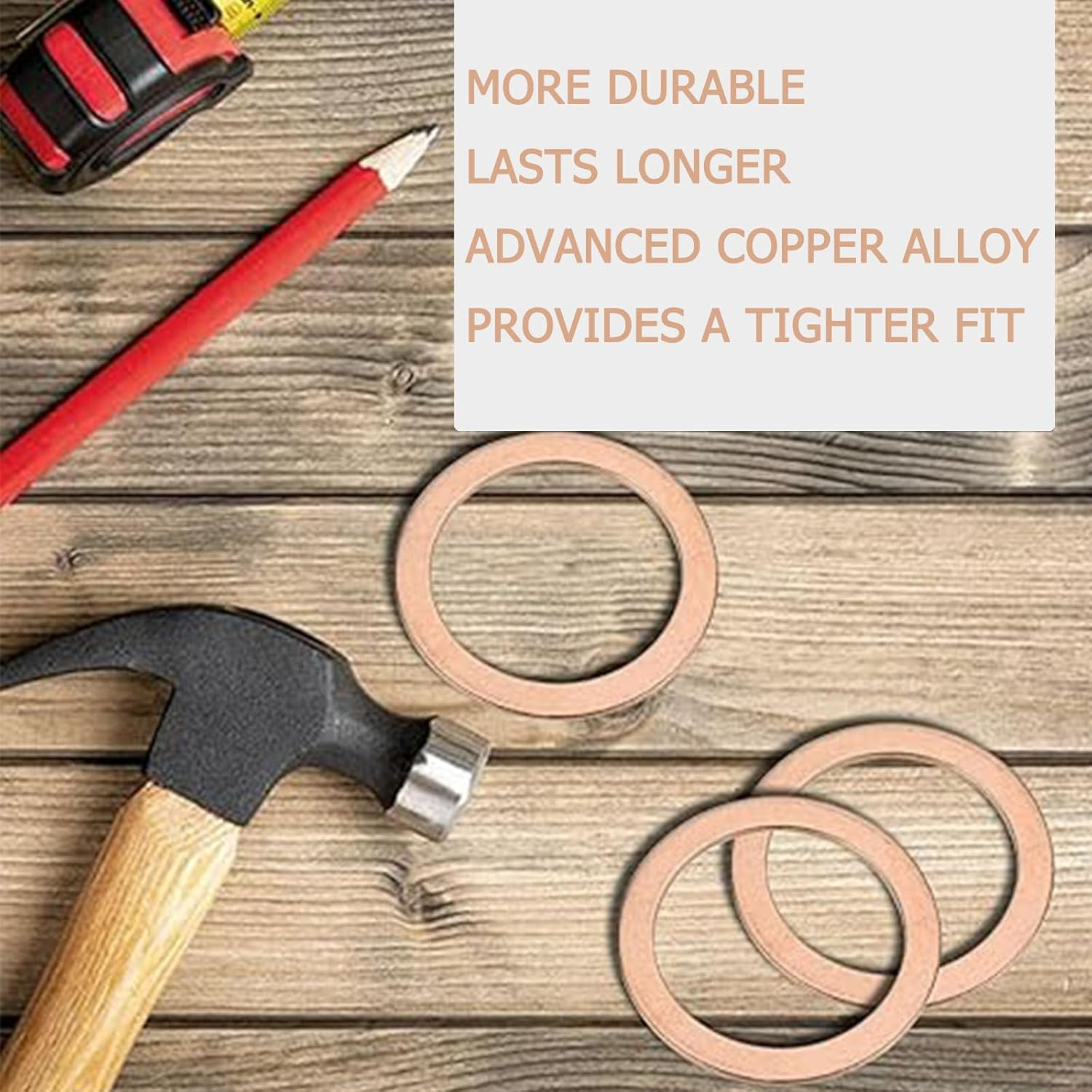 15PCS 14Mm Copper Oil Drain Plug Gaskets - Crush Washer Flat Ring Seal Fittings for Car Accessories - Replacement for OEM 007603-014106, 007603014106, 115100 - for Engine Oil Drains