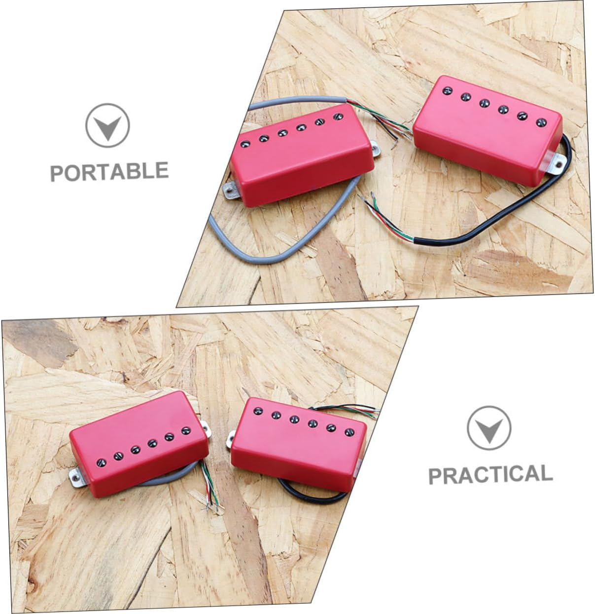 2Pcs Matte Guitar Dual Pickups Acoustic Guitar Pickups Unique Design for Replacement Compatible image number 5