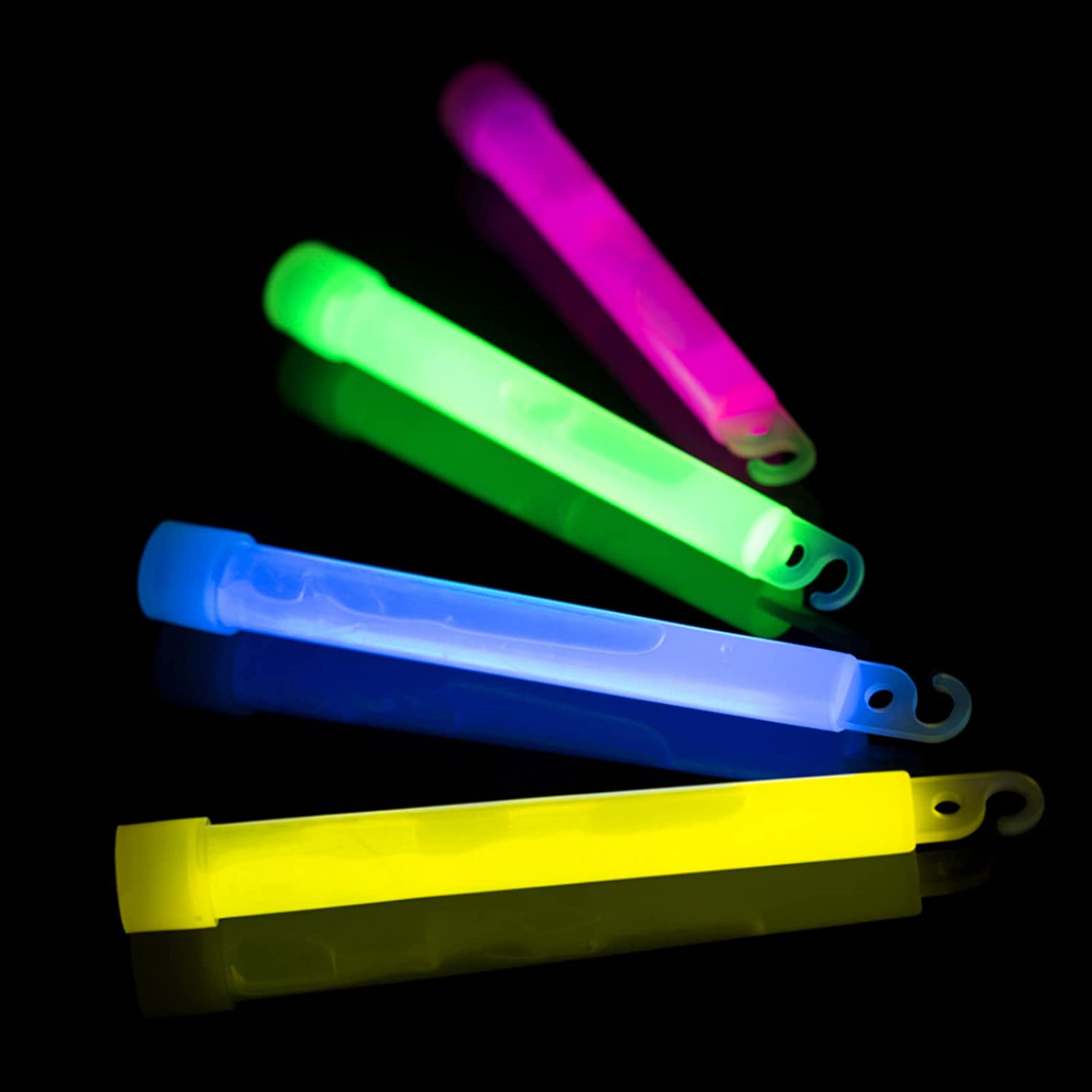Ultra Bright Glow Sticks in Bulk - Multi Use Glowsticks for Halloween, Parties, Camping, Hiking, Emergency Light and Survival Kit - 12 Hours Duration