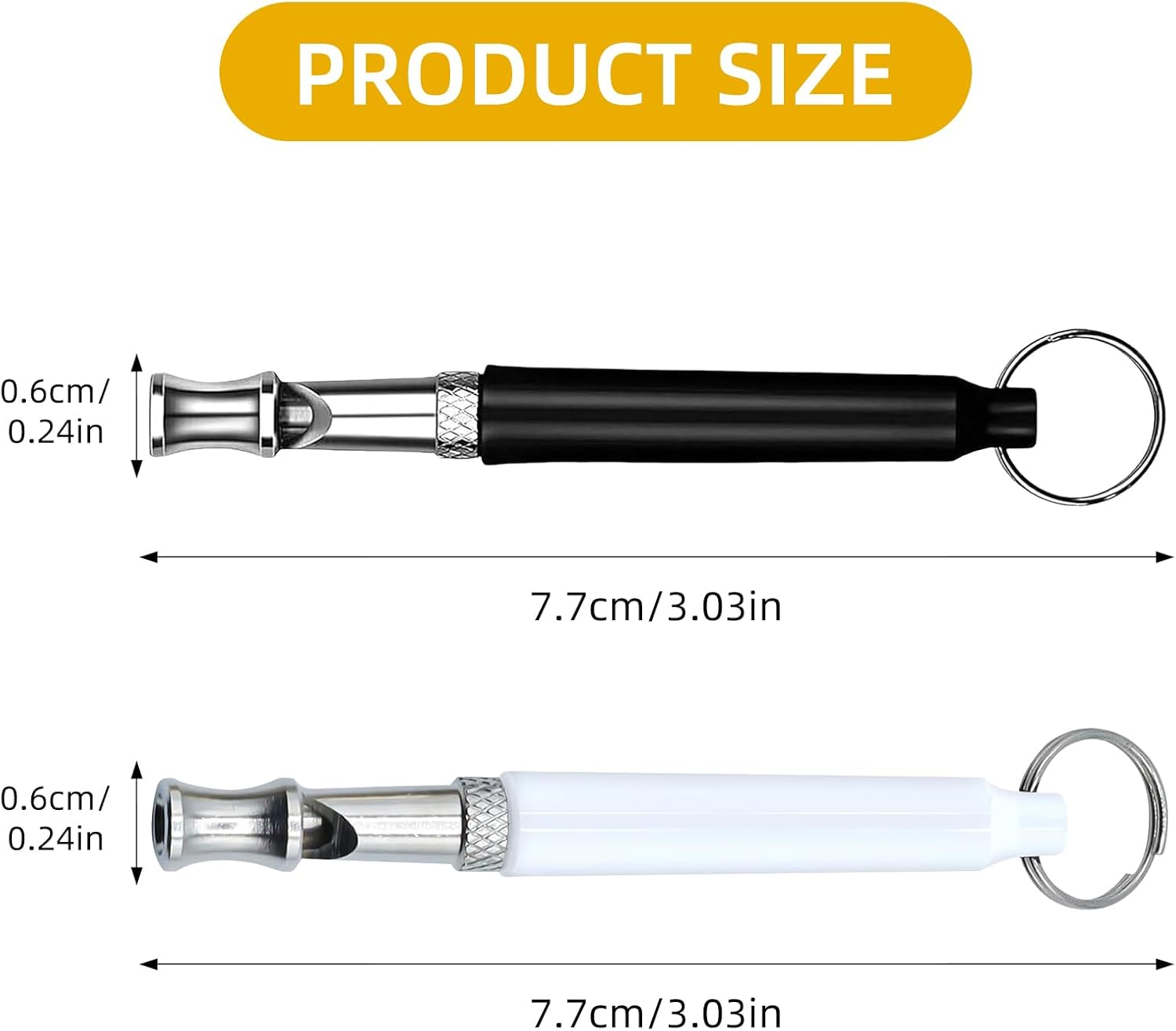 Pack of 2 Dog Whistles, High Frequency, Silent, against Barking, Dog Whistle, Recall, Adjustable Quiet Dog Whistles Device, anti Bark Whistles, Not Audible, Metal Whistle Training Lanyard for Dog image number 1