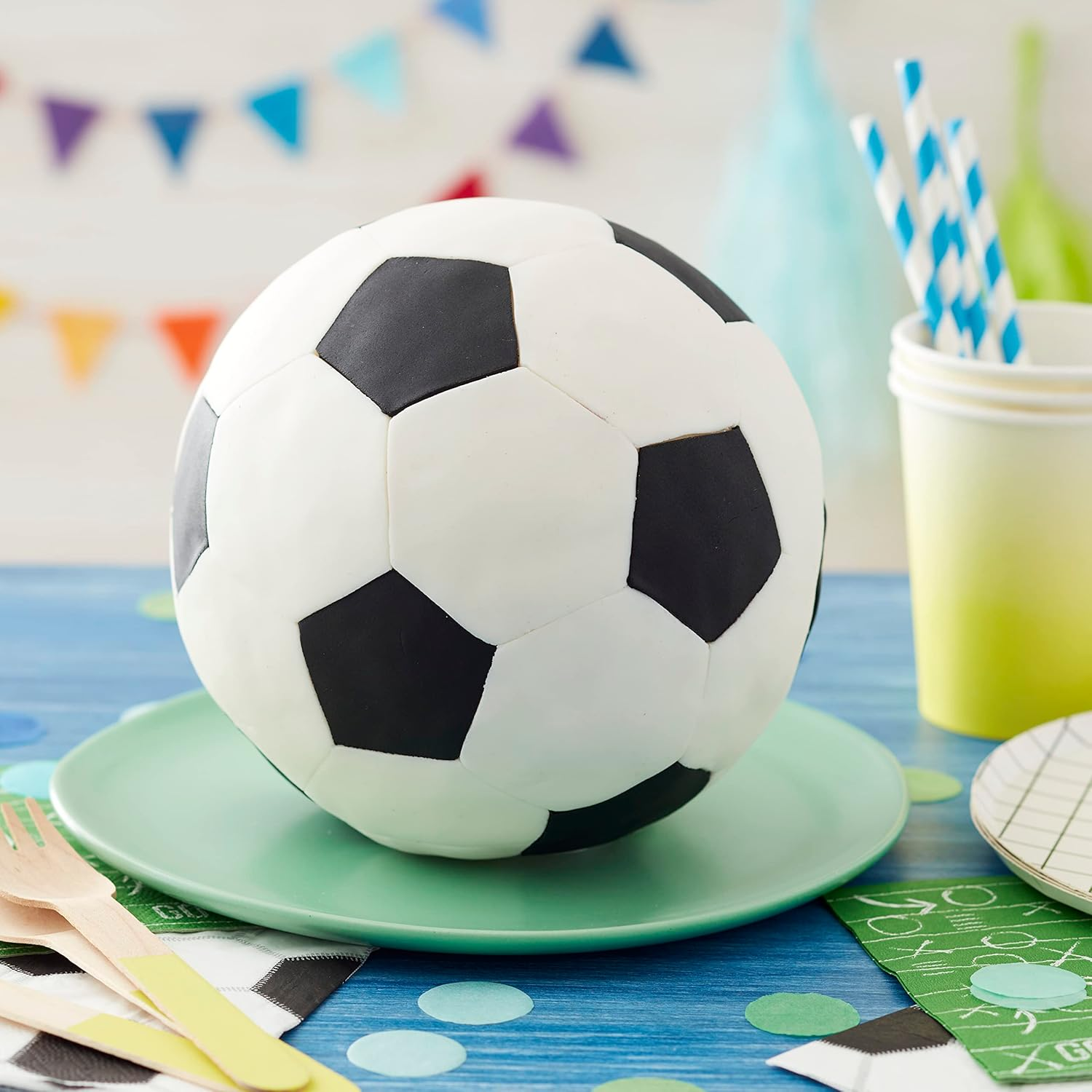 Wilton 3-D Sports Ball 6-Inch Aluminum Cake Pan Set image number 6