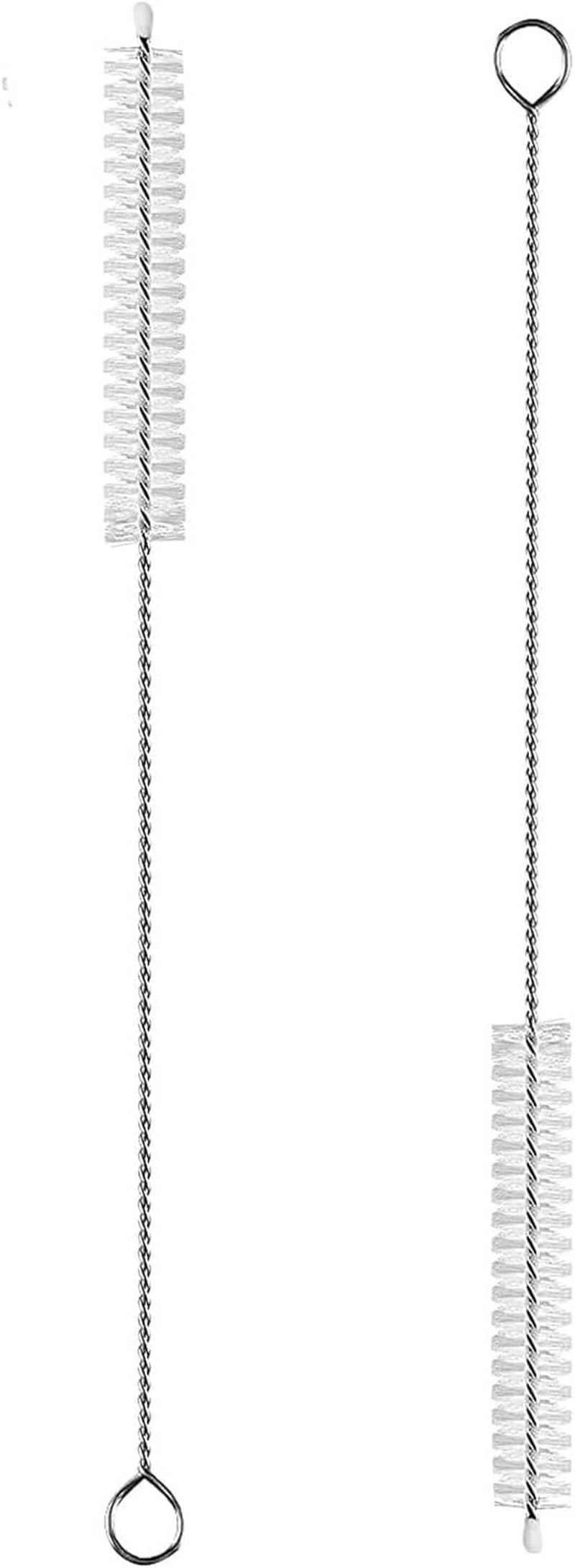 2 Pack Straw Cleaner Brush, Reusable Metal Handles Straw Cleaner Brush Extra Long for Stanley Mug 40, 30, 20 Oz, 10Mm Wide Straw Cleaner Brush for Sippy Cup, Water Bottle and Tubes image number 3