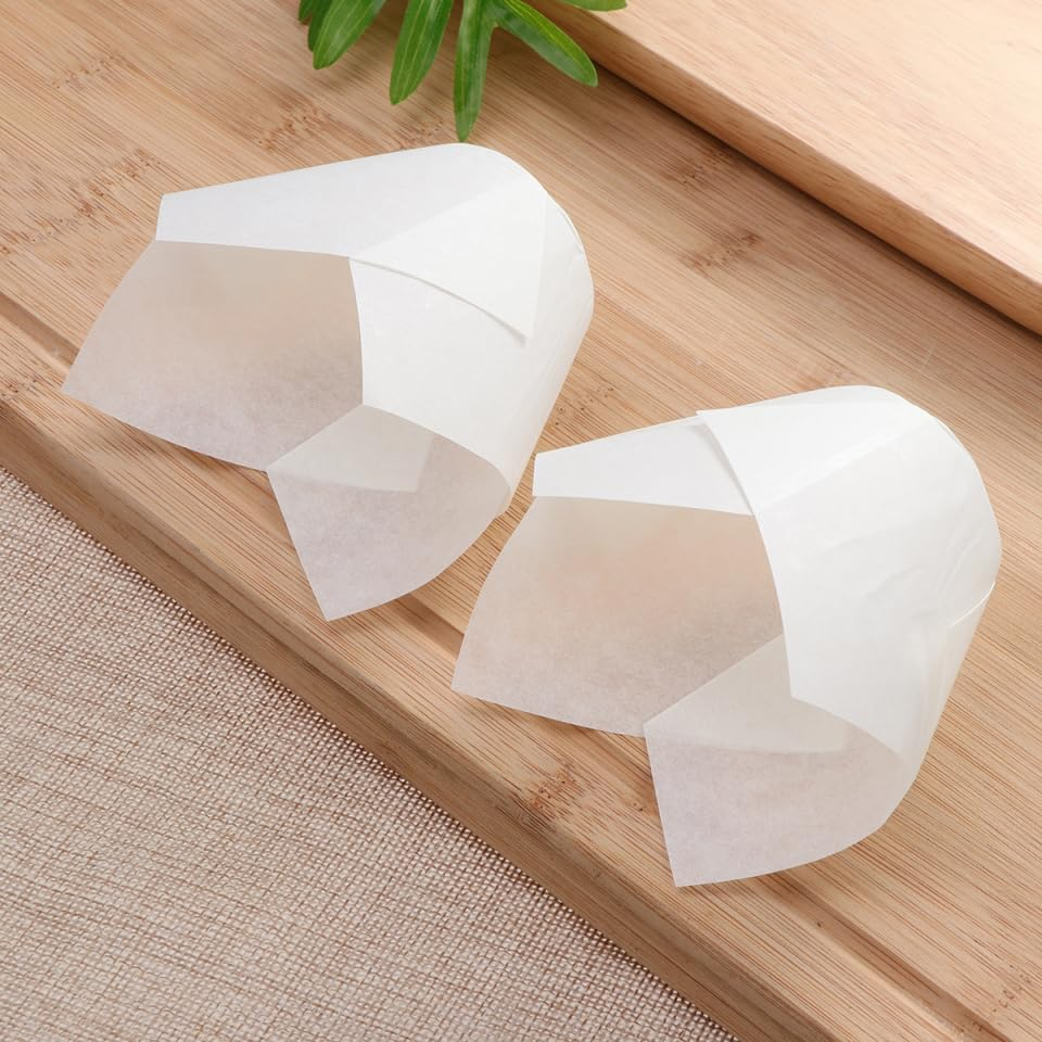 Alipis Elegant Tulip Cake Cup Liners Pcs Baking Cups White Grease Parchment for Cupcake Displays image number 4