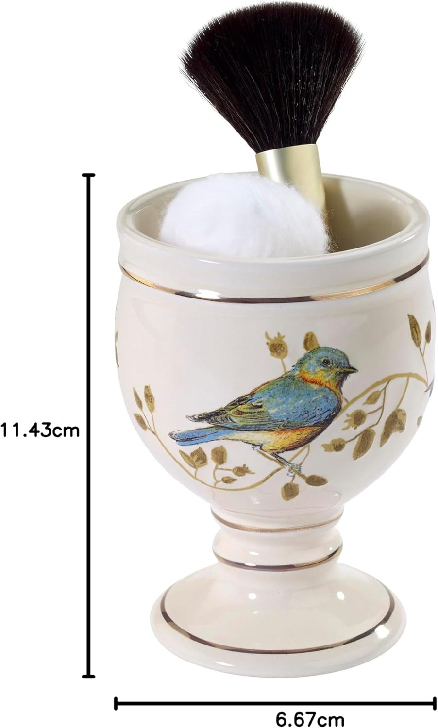 Avanti Linens - Tumbler, Durable Countertop Organizer, Nature Inspired Bathroom Accessories (Gilded Birds Collection) image number 6