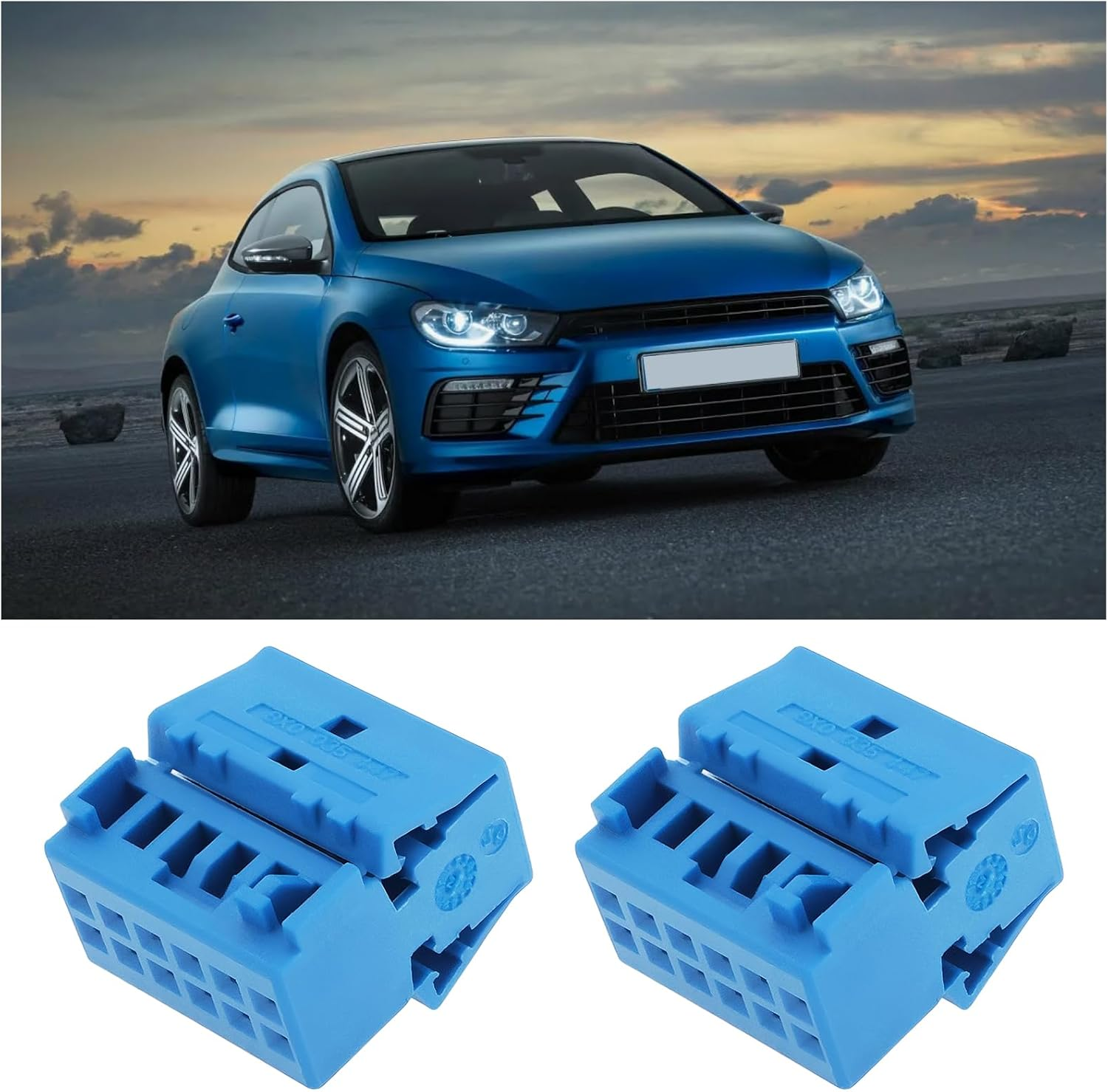 Emsea 2 Sets 12 Pin Automotive Electrical Connector Plugs 8X0035447 Compatible with VW Compatible with Audi image number 3
