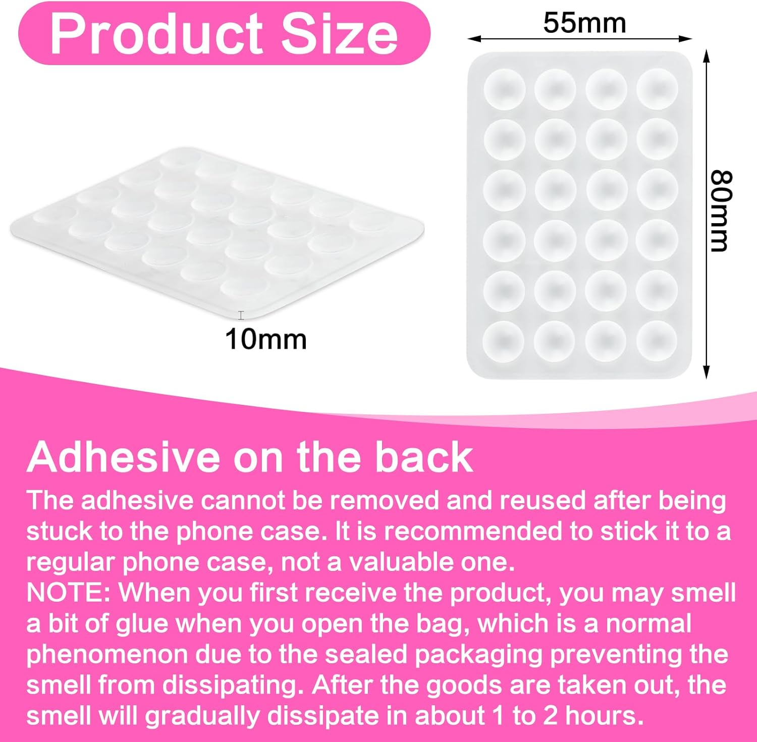 Gjinxi 2PCS Silicone Suction Phone Case Mount, Silicon Adhesive Phone Stand Sticky, Hands-Free Strong Grip Phone Accessories Holder, Non Slip Suction Cup Phone Mount for Selfies Videos (Transparent) image number 6