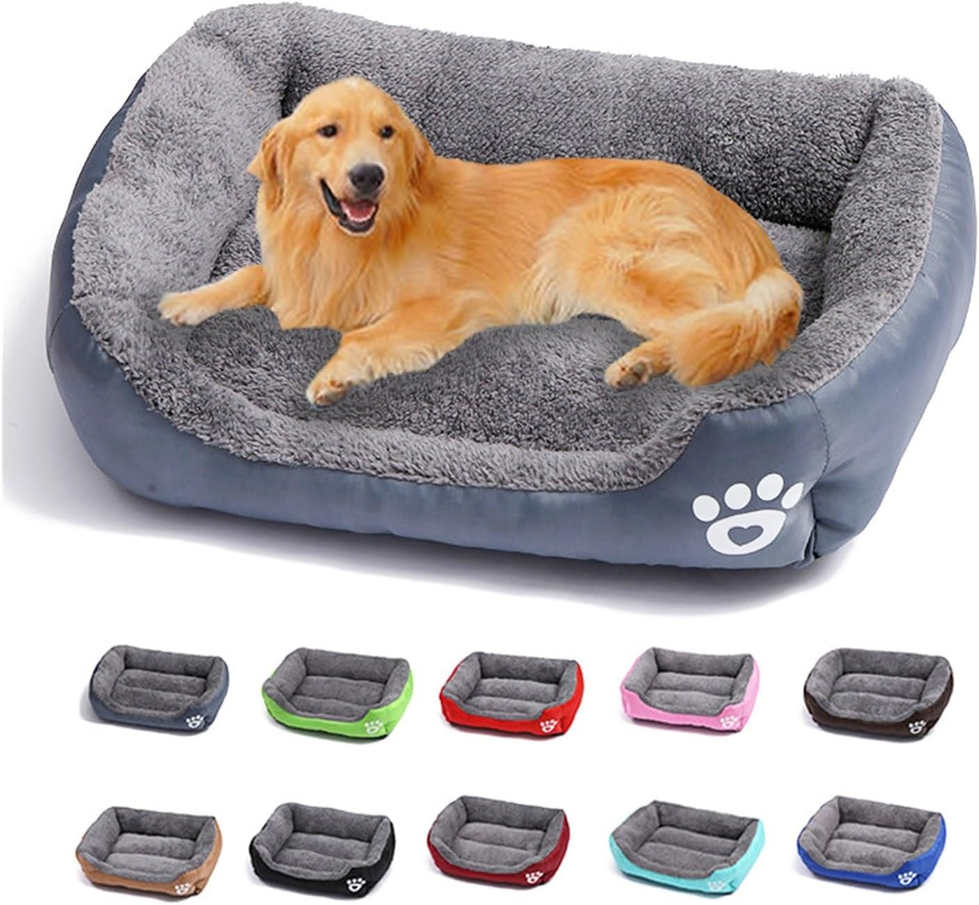 Pet Bed Large Pet Cat Dog Bed Square Plush Kennel Cat Mat Mattress Pet Cushion Medium Large Dogs Pet Comfort (Color : 1, Size : S) image number 3