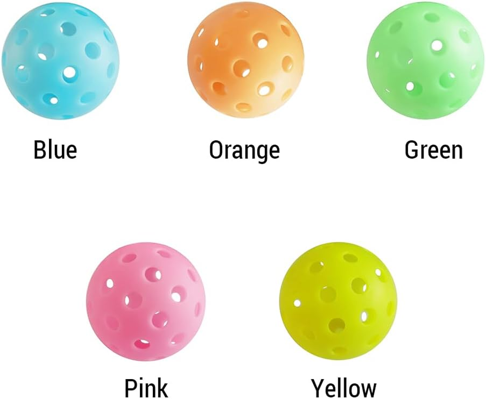 5 Pack Pickleballs Indoor Outdoor 74Mm Luminous Pickle Balls image number 3