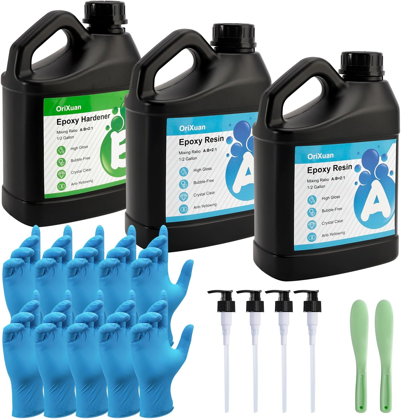 1.5 Gallon Resin Epoxy Kit (2:1) for 4 Inch Pour Depths, Bubble Free, Low Odour, Crystal Clear Casting Resin for Bar Tops, Table Tops, River Tables, Wood Fillers, Crafts image number 1