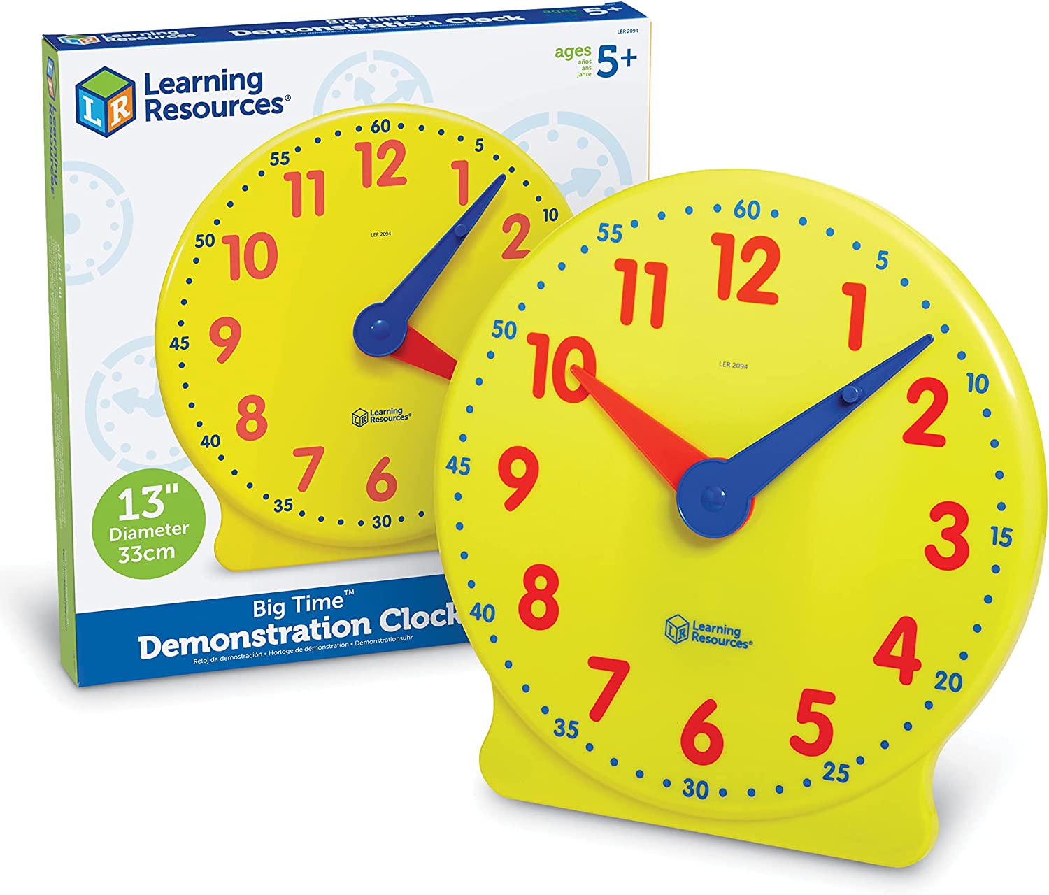 Learning Resources Big Time Learning Clock, Analog Clock, Homeschool, 12 Hour, Basic Math Development, Ages 5+ image number 6