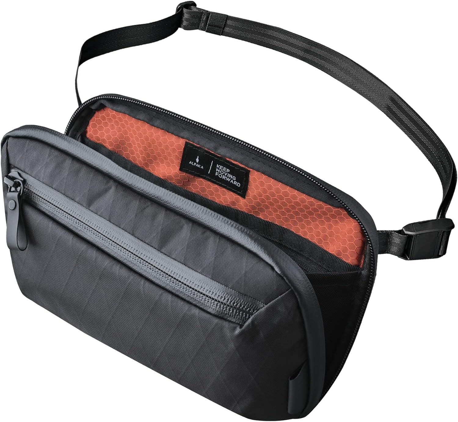 ALPAKA Tech Case Mini - 1.7L Small Travel Organizer Pouch for Electronics, Cables, Cell Phone, Weatherproof Fabric EDC Pouch,Black VX42 image number 2