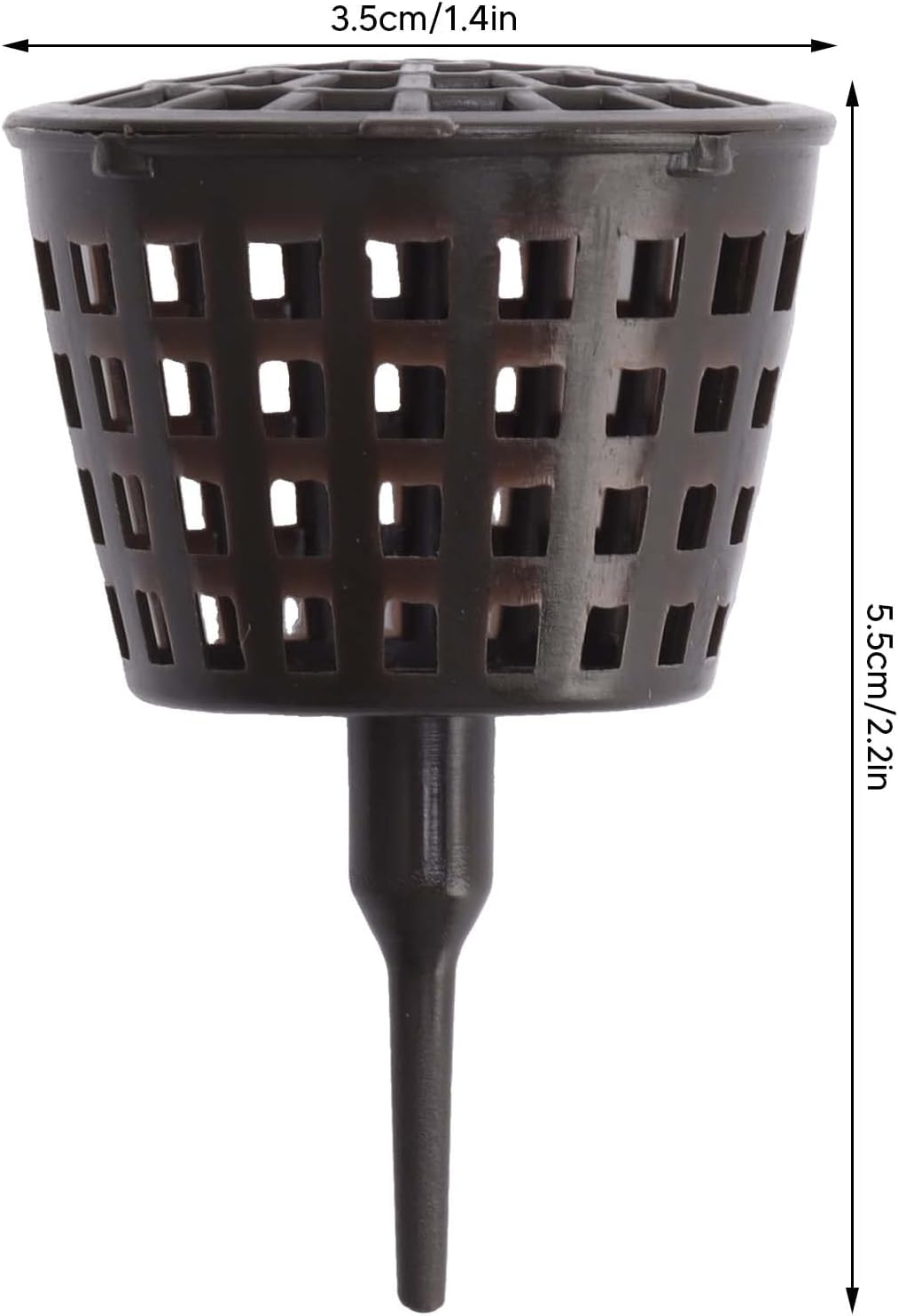 Plastic Fertilizer Mesh Basket with Lid, 100PCS, Easy to Use, Long Service Life for Succulent Orchid Bonsai (Large Size with Lid) image number 4