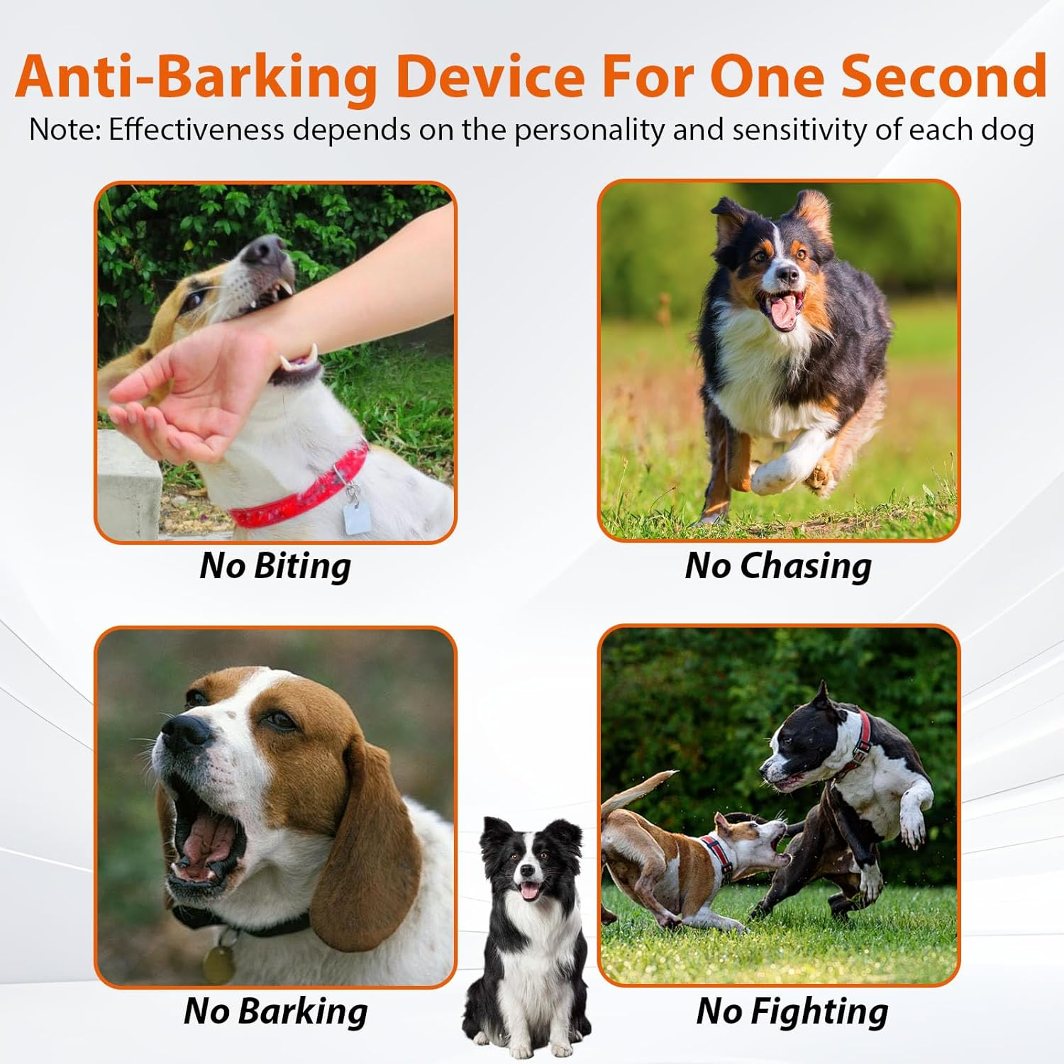 NUFECARG Dog Barking Control Device, Ultrasonic anti Barking Device for Dogs with LED Flashlight, 3 Training Modes, USB Rechargeable, Humane Dog Bark Deterrent for Indoor & Outdoor Use image number 2