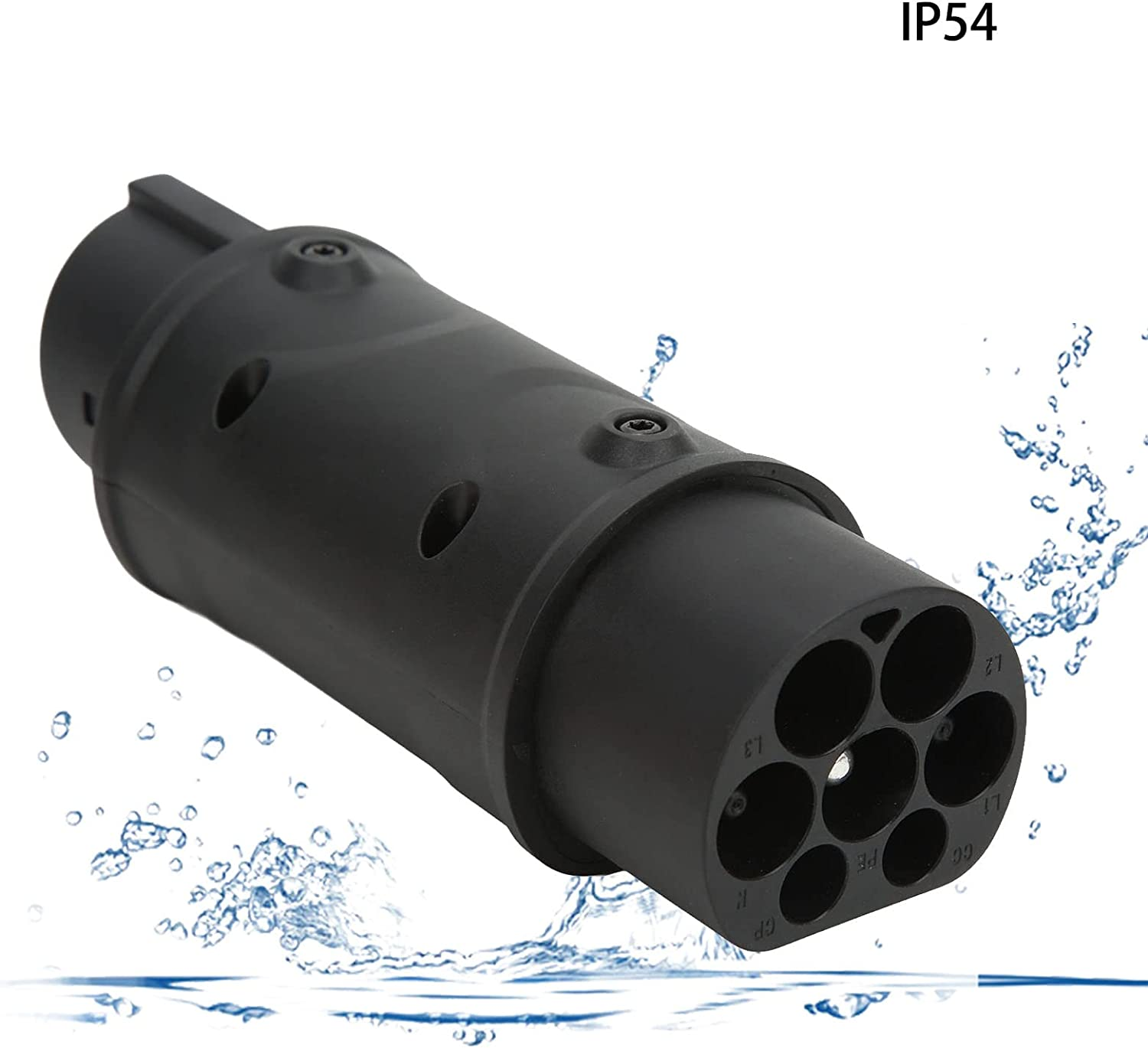 Evs Adapter, 16A 32A Universal EV Adapter Type 2 to Type 1 Connector IP54 EV Connector UL94 V 0 Flame Retardant EV Converter image number 2