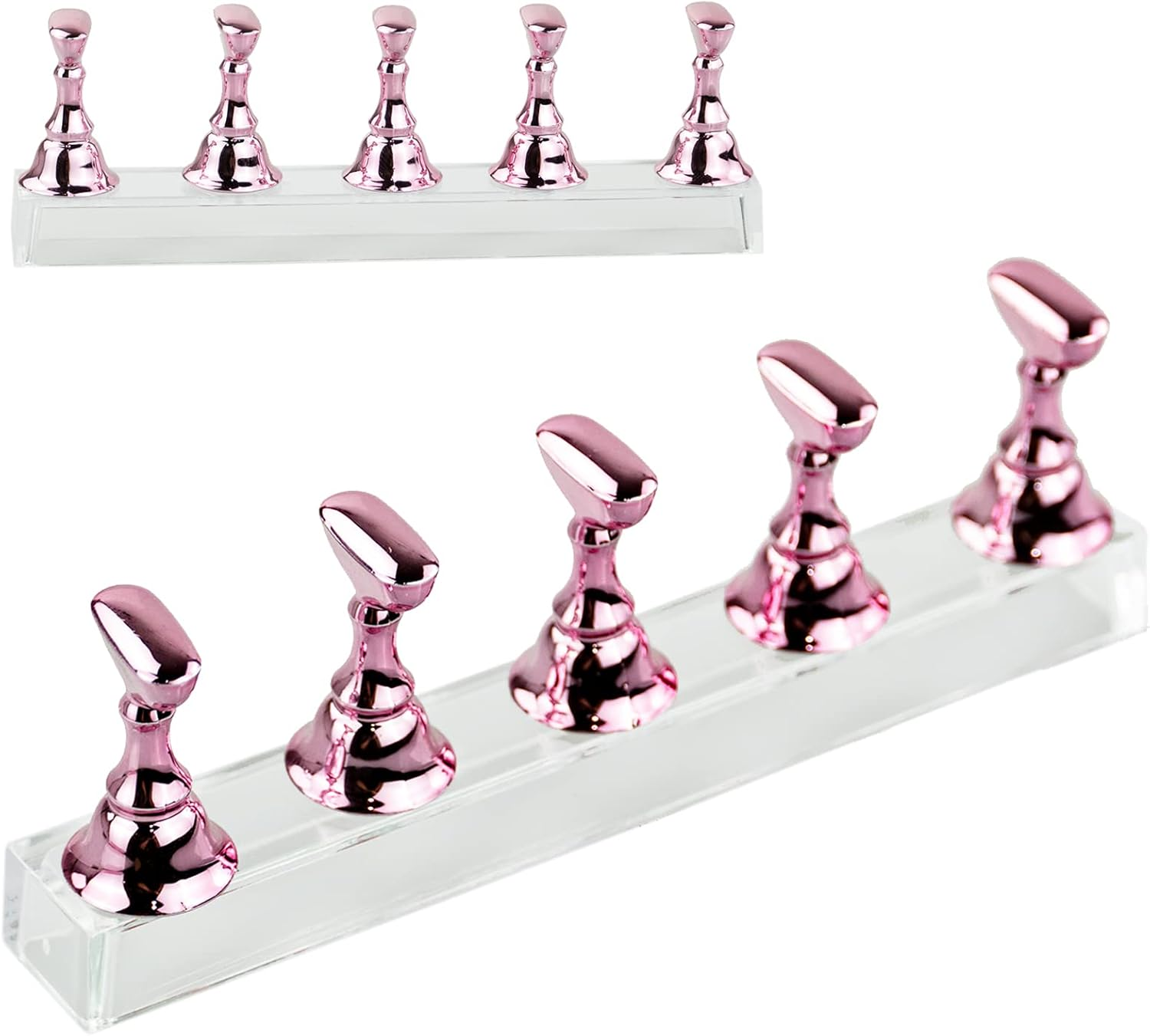 False Nail Stand Displayer Holder for Nail Art Practice Transparent Acrylic, Transparent Acrylic Nail Holder, False Nail Stand Manicure Nail Displayer, Nail Practice Show Board image number 2