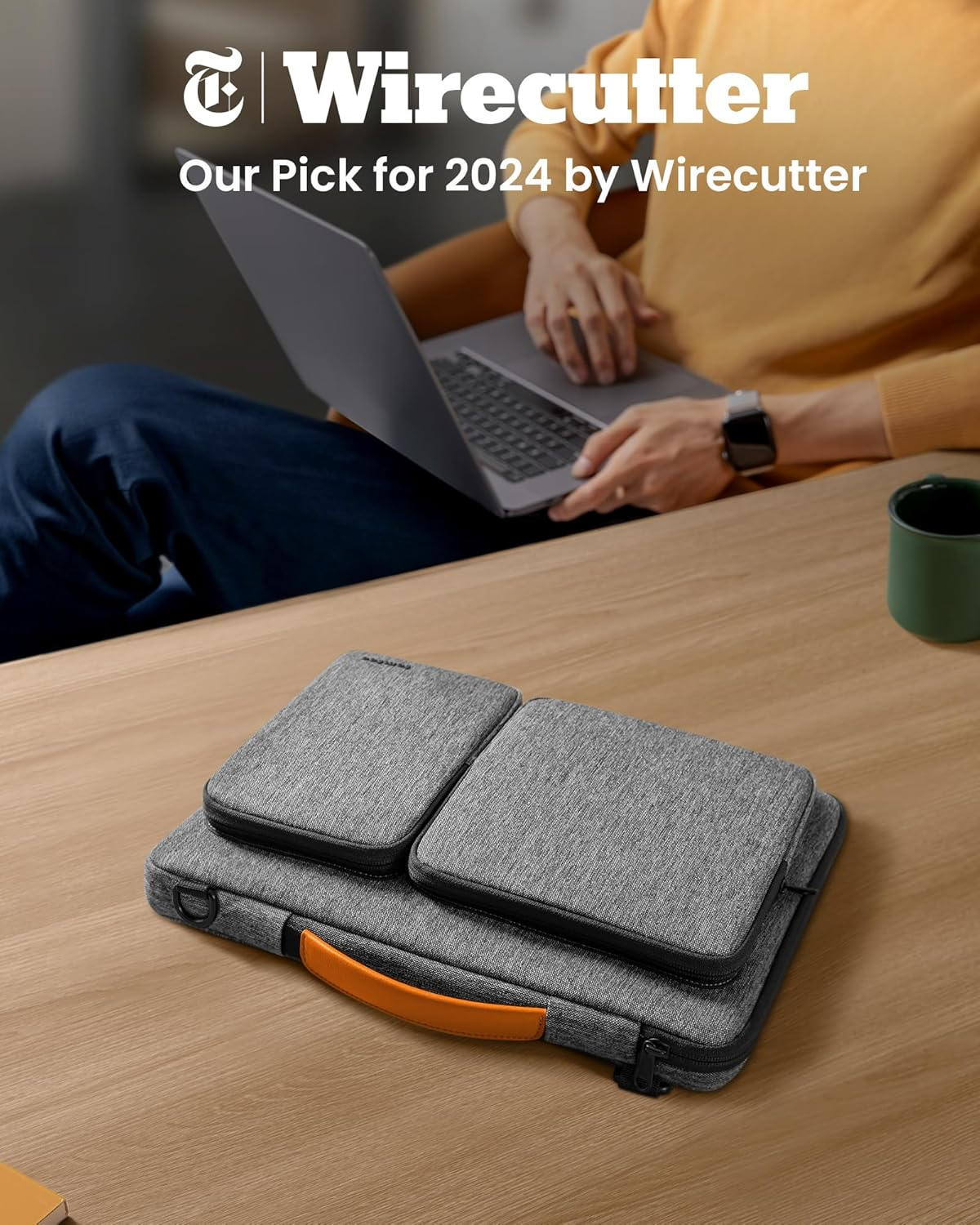 Tomtoc 15.6-Inch Laptop Shoulder Sleeve, Military-Grade Protection, Laptop Case for 15.6" Acer Aspire 3/5/7 Laptop, Chromebook, Lenovo Ideapad L3, HP Pavilion/Envy, ASUS Chromebook/Vivobook image number 4