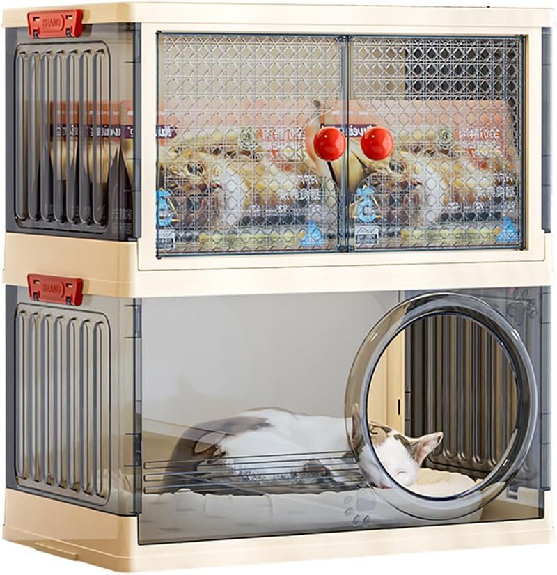 Multifunctional Cozy Cat House with Storage Cabinet, Easy Storage or Transport, Stackable and Portable, Spacious Enough, Perfect for Living Rooms, Bedrooms, Patios, Balconies, Ideal for Big Cats image number 5