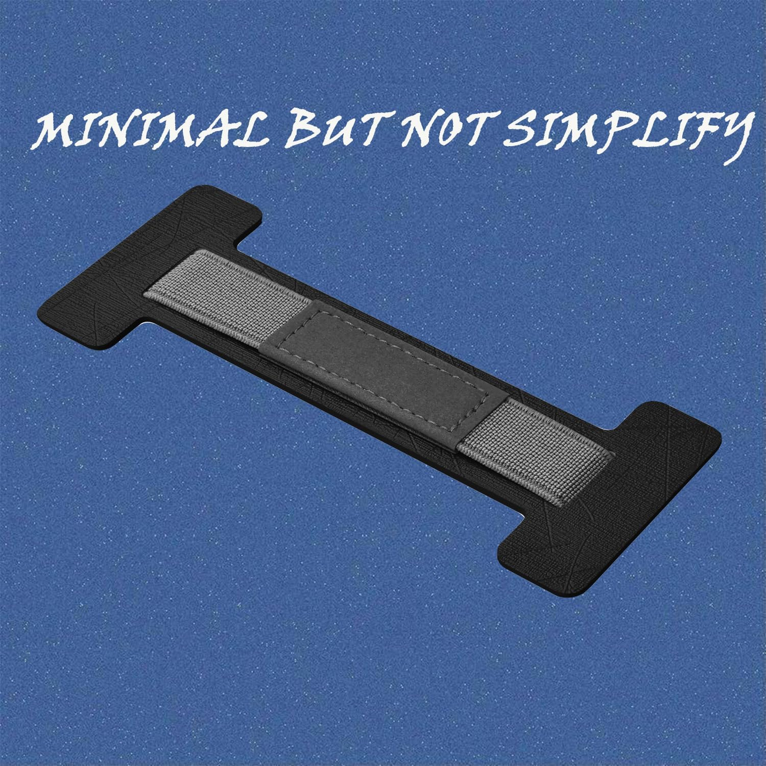 Adhesive Hand Strap for Kindle, Ipad, Kobo, BOOX &ndash; Universal PU Leather Hand Strap with Silk Texture, Adjustable & Removable Grip for Tablets, E-Readers, and More (Blue) image number 2